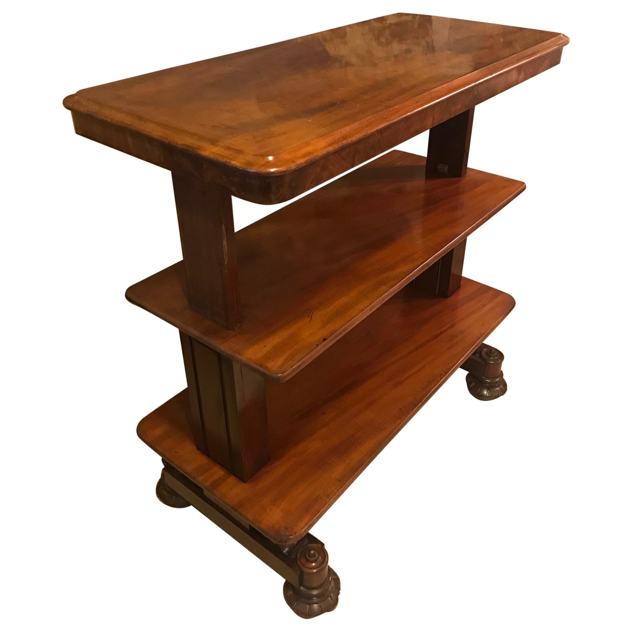 19th century Mahogany English Style Console, 1880s For Sale