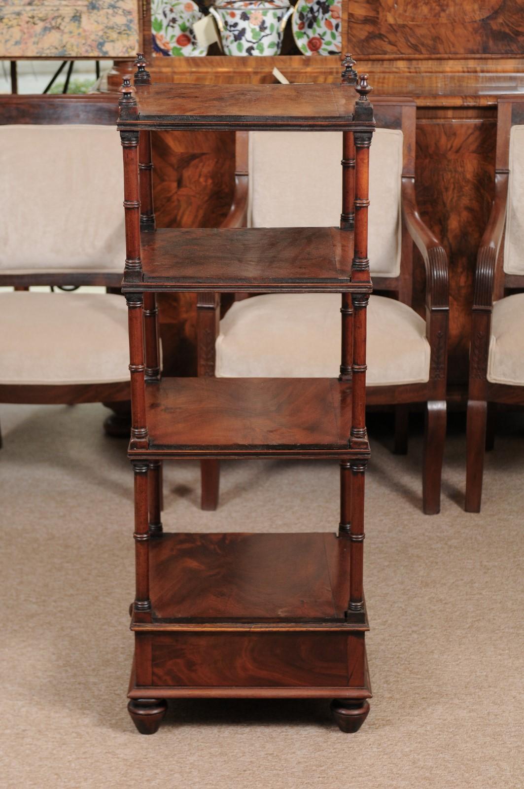 19th Century Mahogany Etagere with 4 Tiers 7