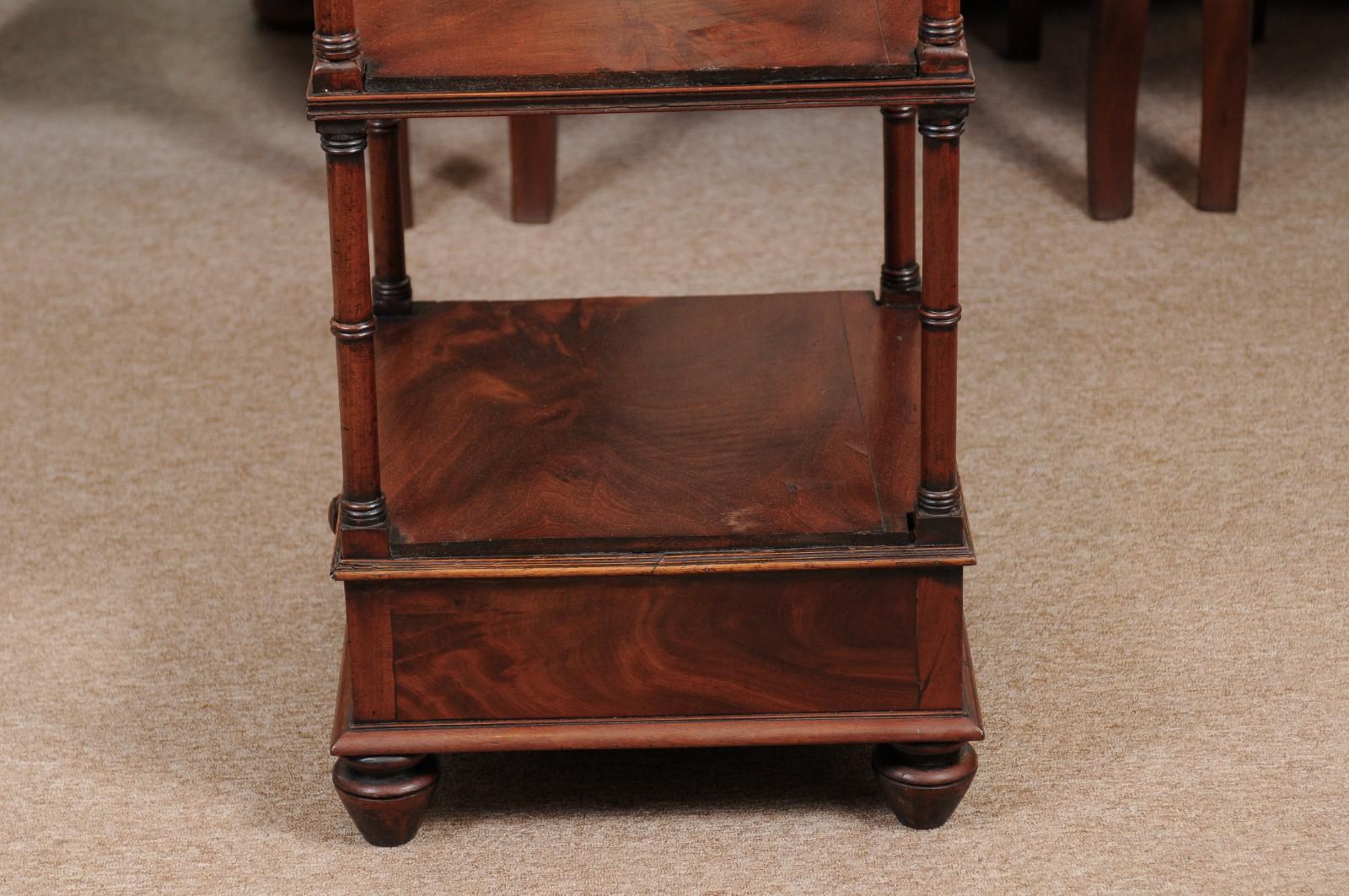 19th Century Mahogany Etagere with 4 Tiers 8