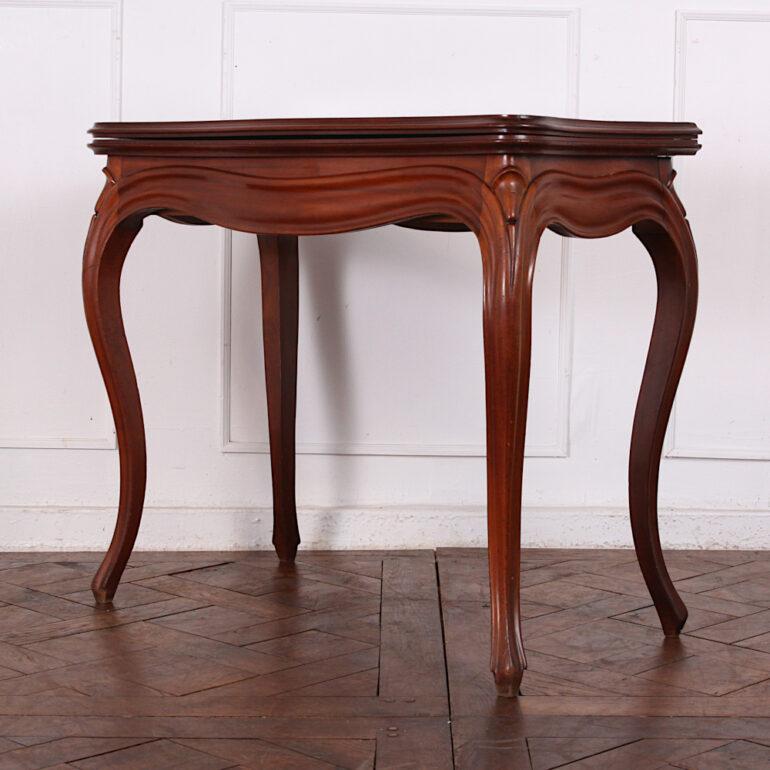 French 19th Century Mahogany Fold-Over Games Table