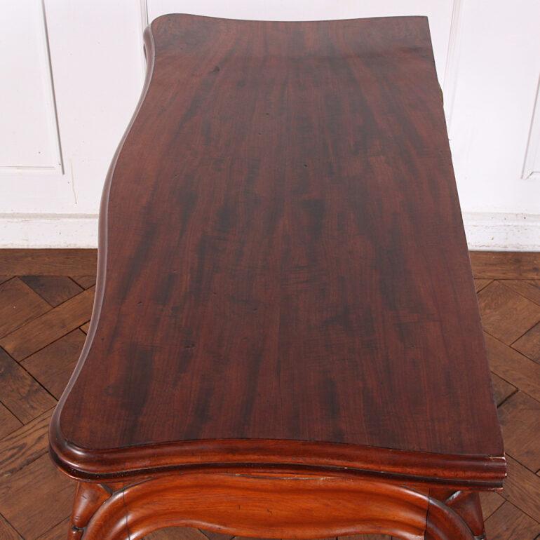 Carved 19th Century Mahogany Fold-Over Games Table