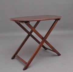19th Century Mahogany Folding Butlers Tray on Stand