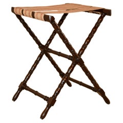 19th Century Mahogany Folding Luggage Stand