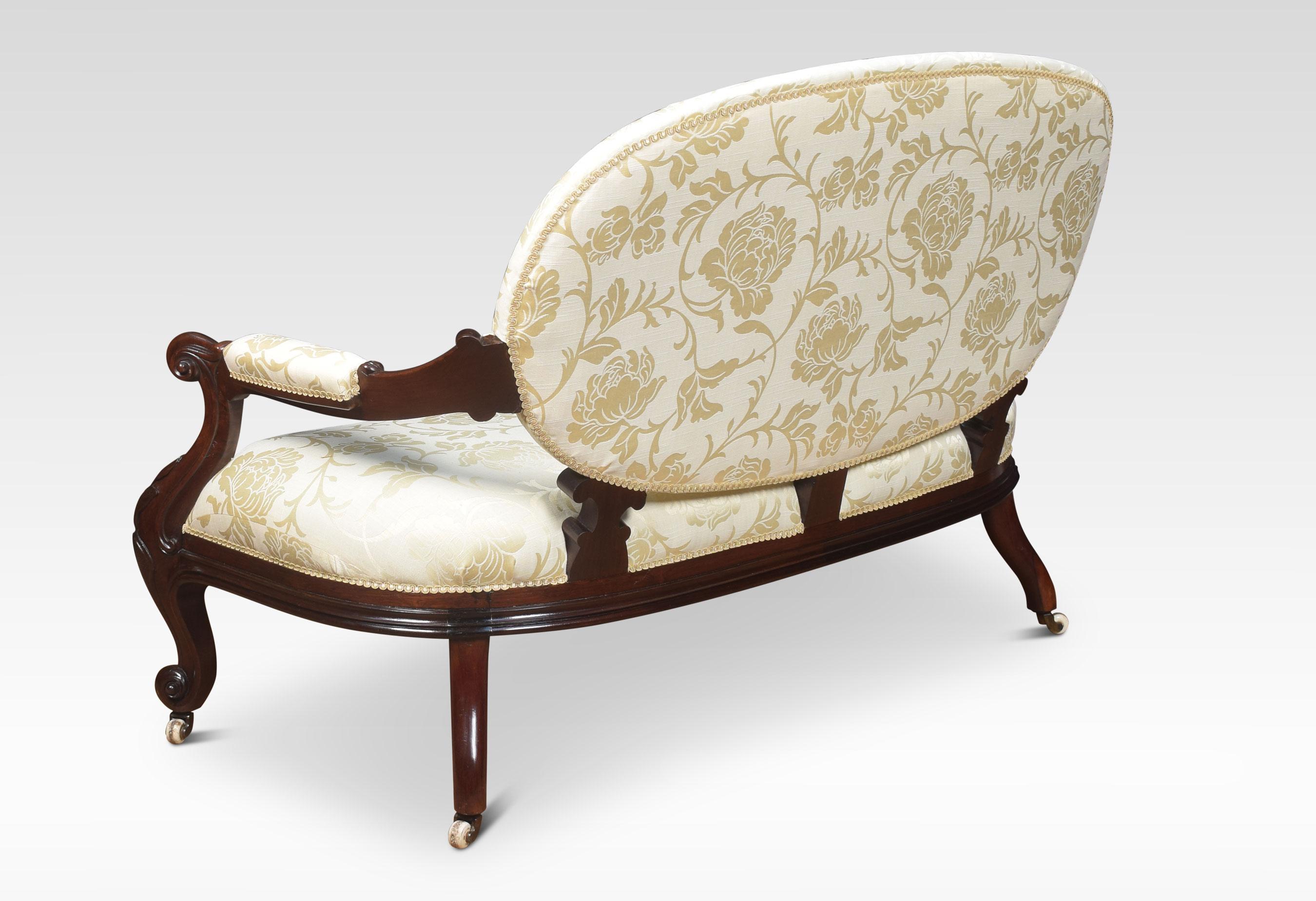 19th Century Mahogany Framed Settee 2