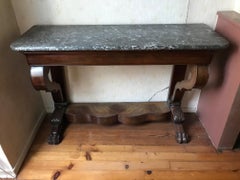 19th Century Mahogany French Empire Period Console Table, 1820s