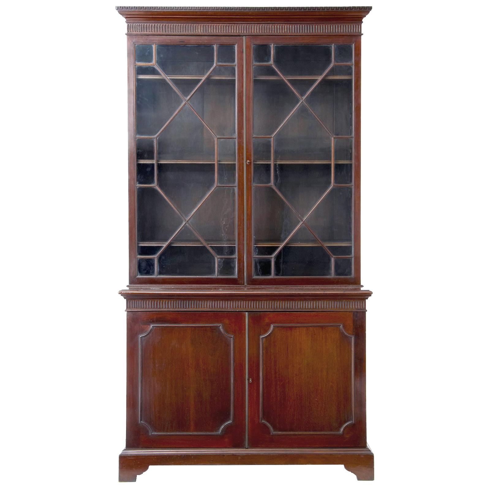 19th Century Mahogany Glazed Bookcase