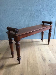 19th Century Mahogany Hall Bench