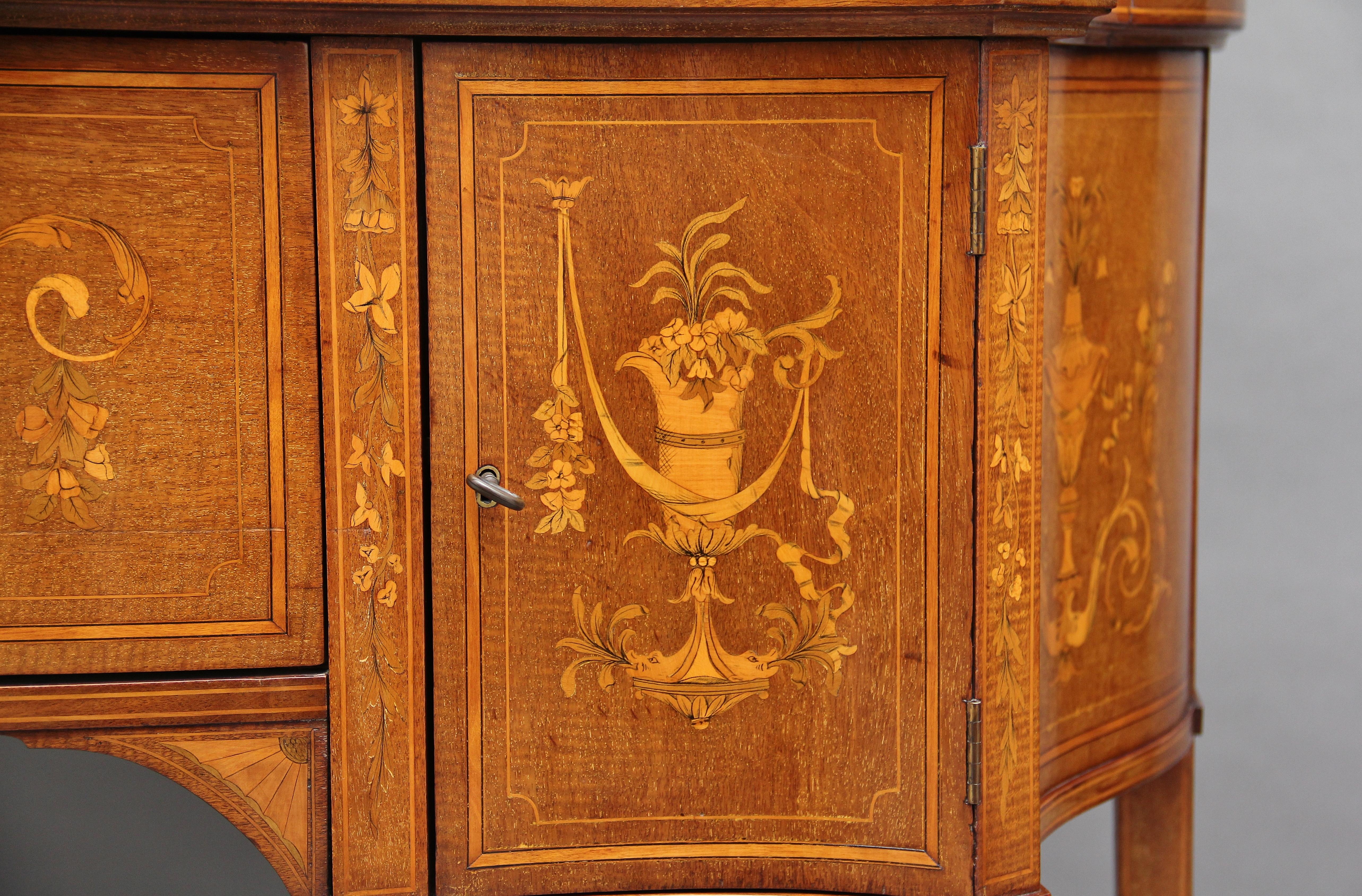 19th Century Mahogany Inlaid Display Cabinet For Sale 9