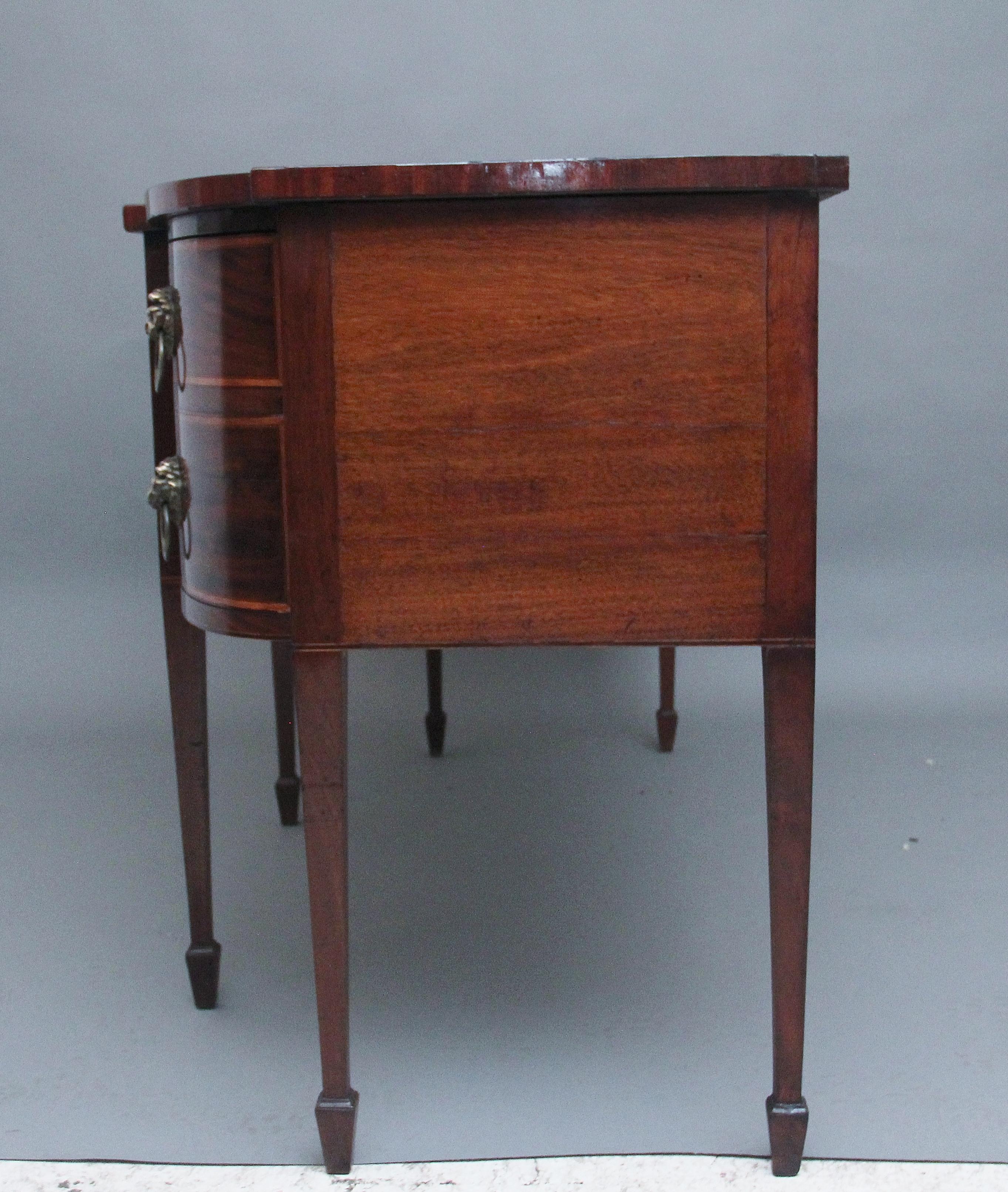19th Century mahogany inlaid sideboard For Sale 4