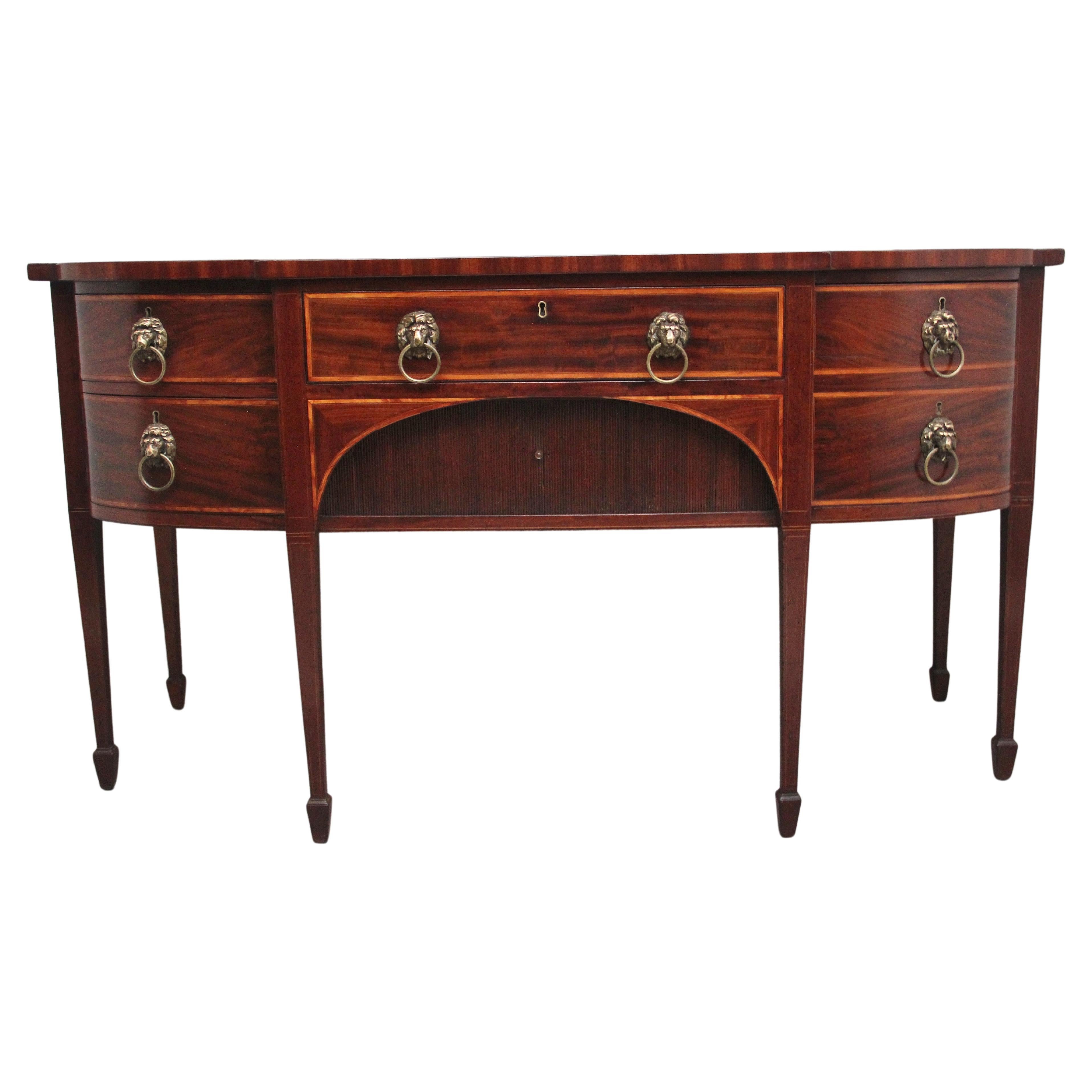 19th Century mahogany inlaid sideboard For Sale