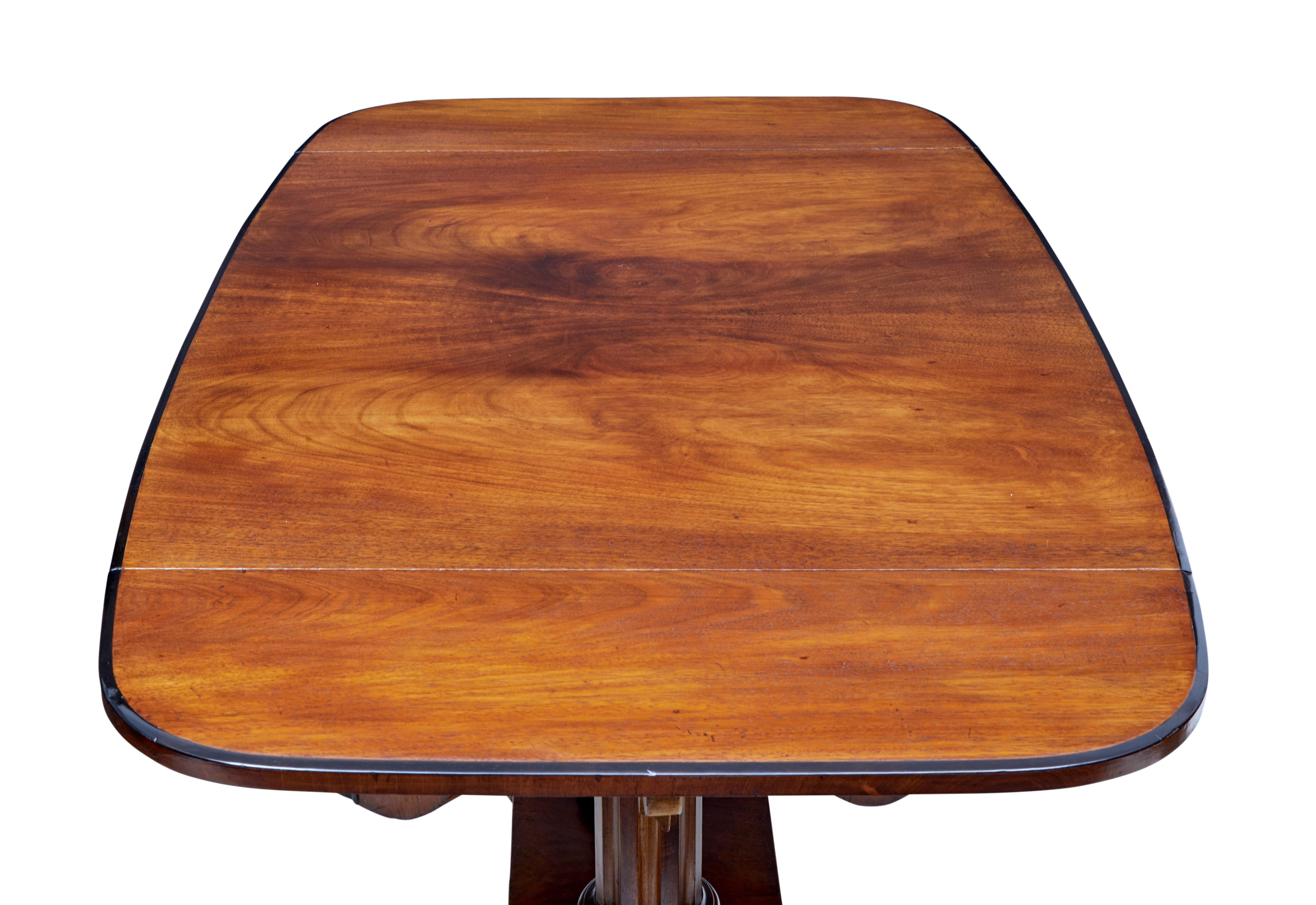19th Century Mahogany Inlaid Sofa Table 1