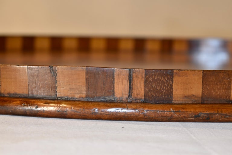 19th Century Mahogany Inlaid Tray  For Sale 3