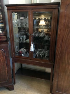 19th Century Mahogany Inlaid Victorian Display Cabinet