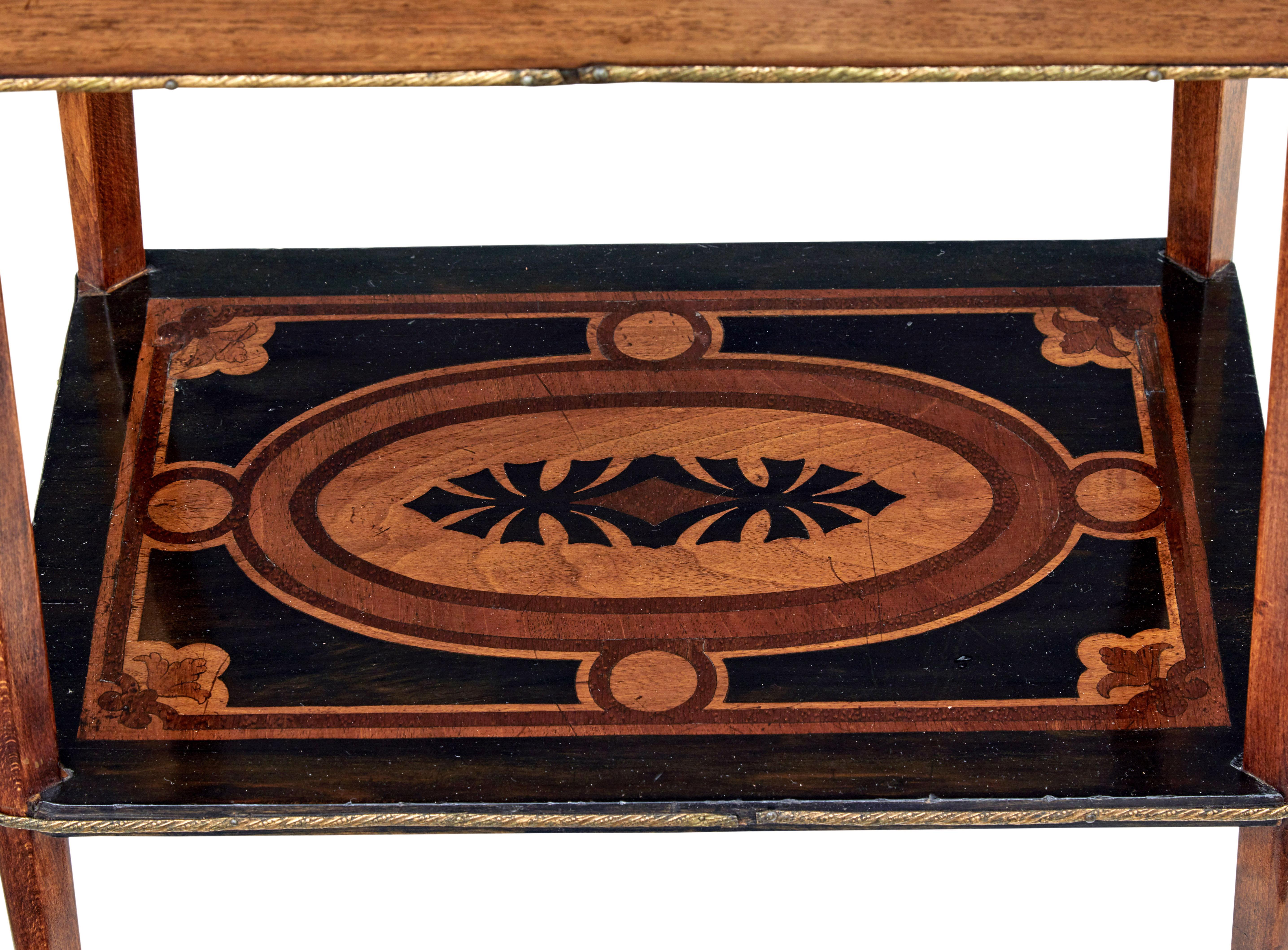 19th Century Mahogany Inlaid Work Table For Sale 2
