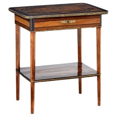 19th century mahogany inlaid work table