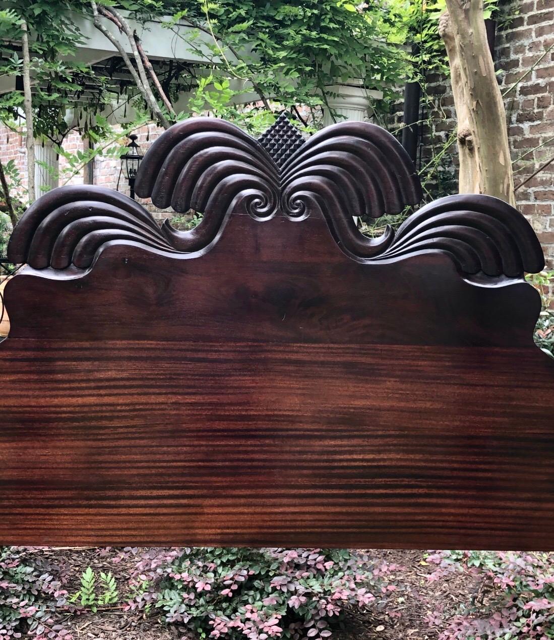 19th Century King Size Mahogany Jamaican Double Waterfall Bed For Sale 1