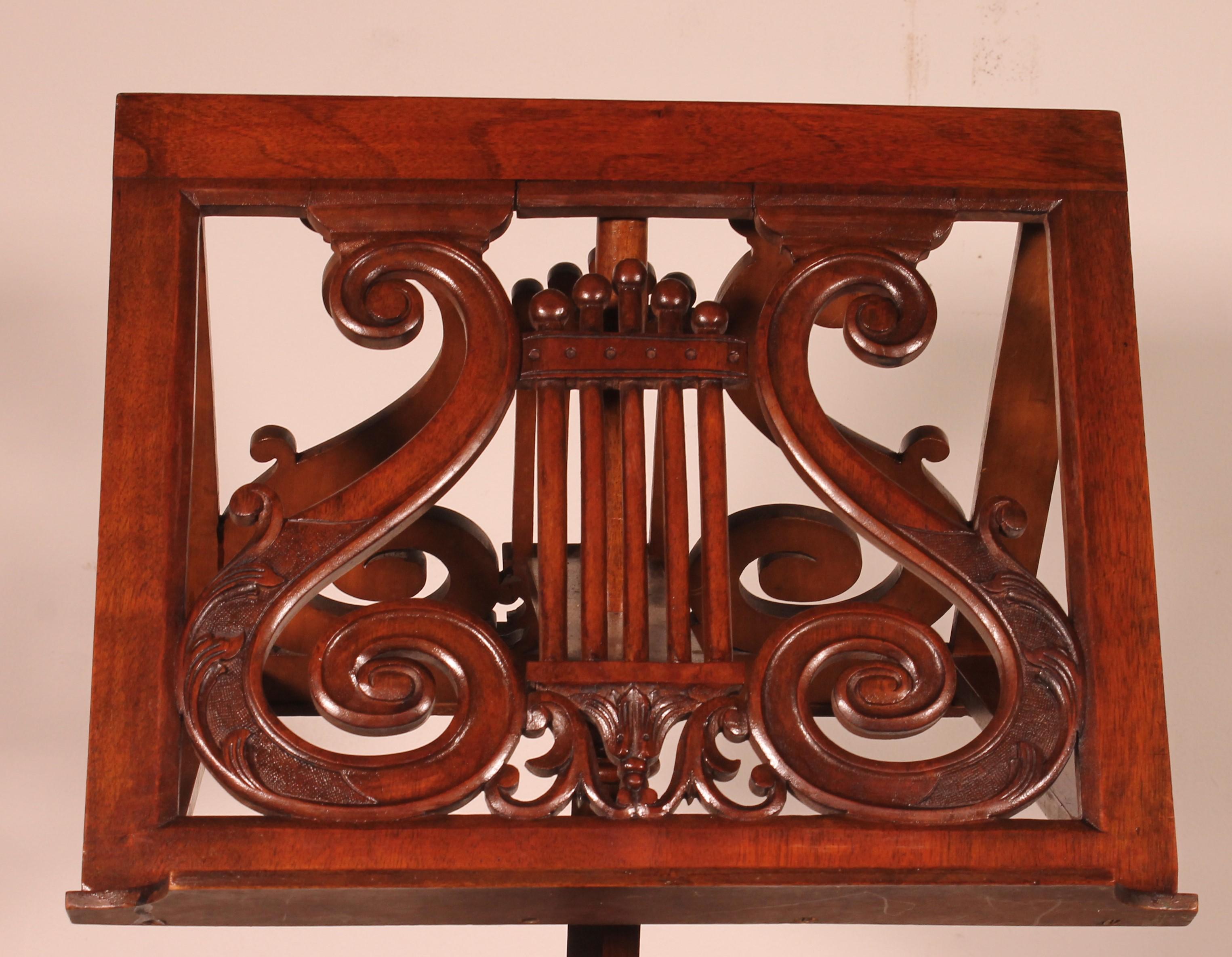 French 19th Century Mahogany Lectern For Sale