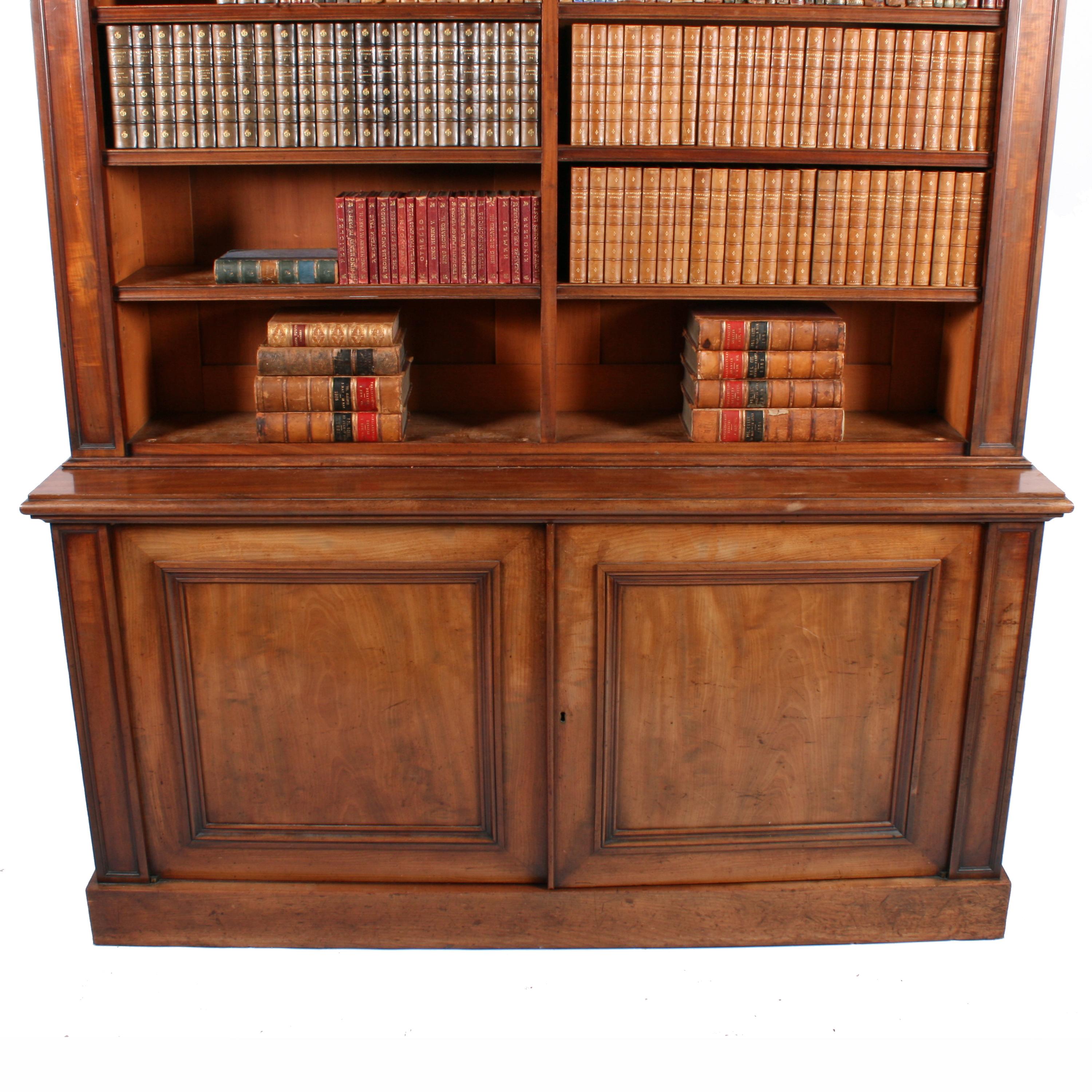 Mid-19th Century 19th Century Victorian Mahogany  Open Shelve Library Bookcase For Sale