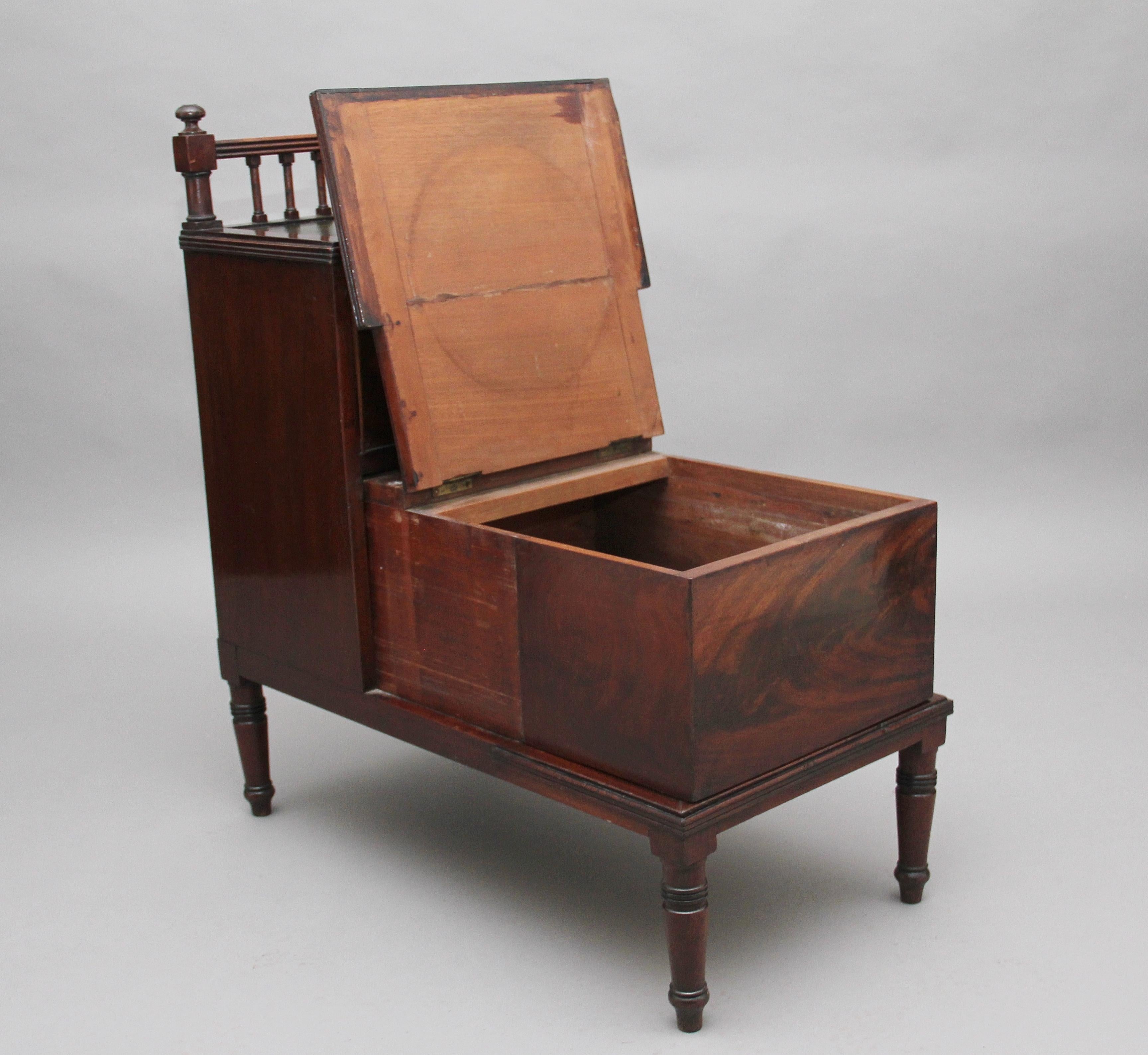 Early Victorian 19th Century Mahogany Library Steps