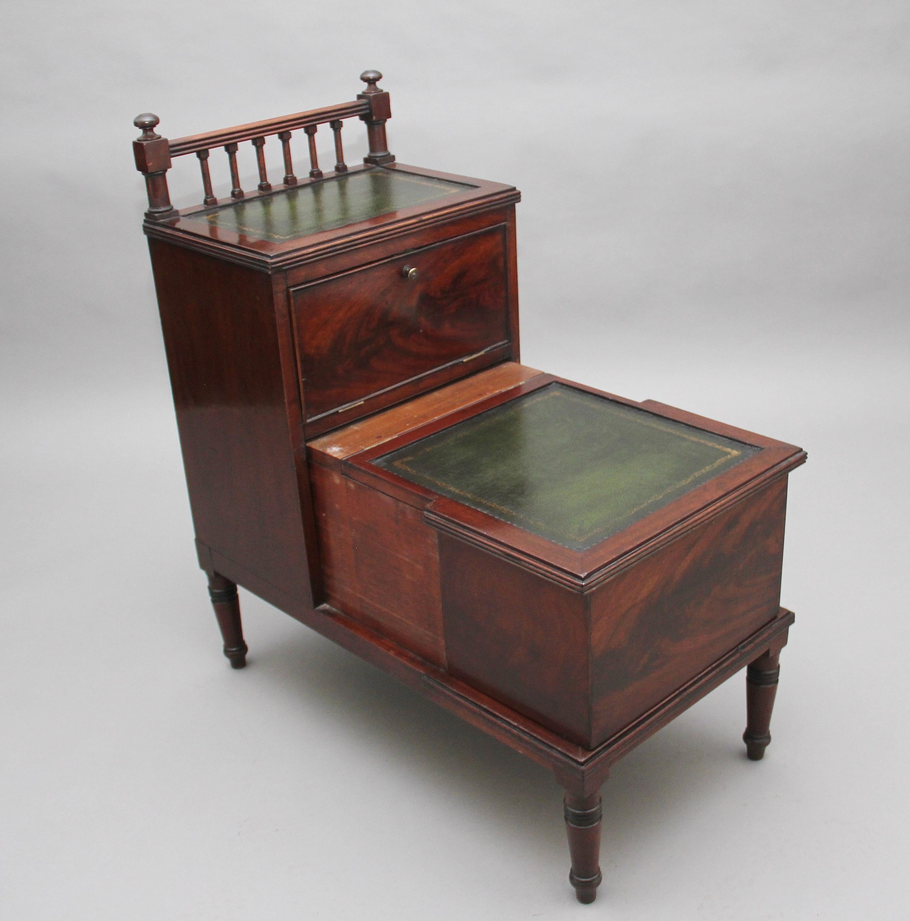 19th Century Mahogany Library Steps In Good Condition In Martlesham, GB