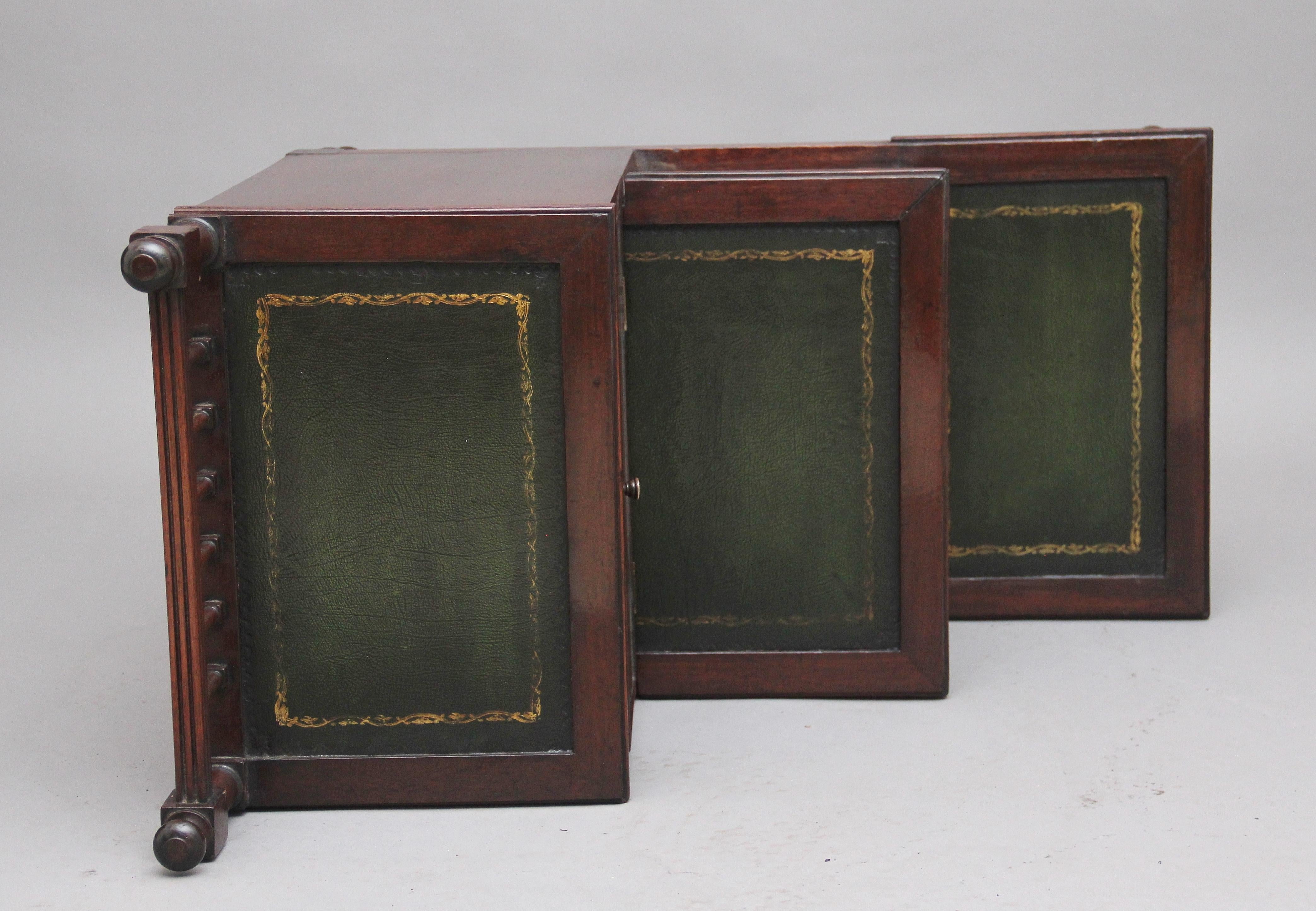 19th Century Mahogany Library Steps 1