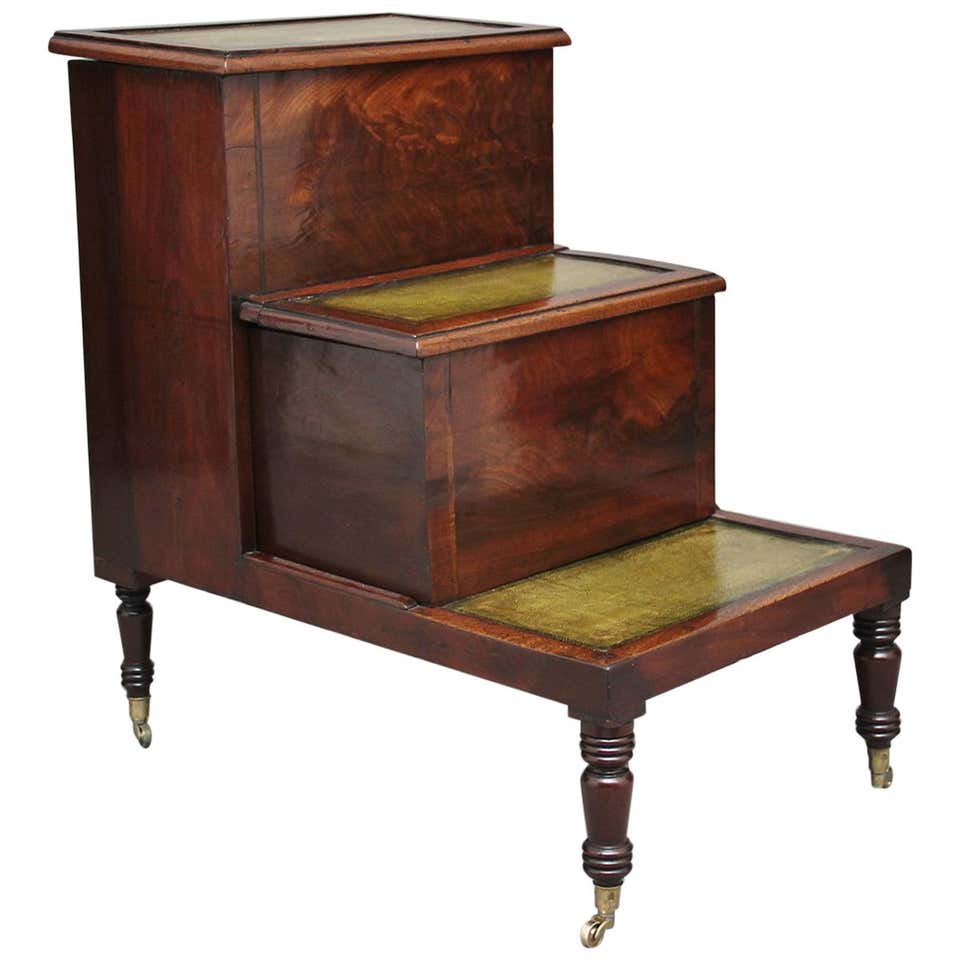19th Century Mahogany Library Steps at 1stDibs