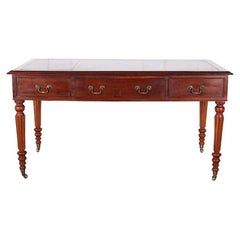 19th Century Mahogany Library Table Writing Table