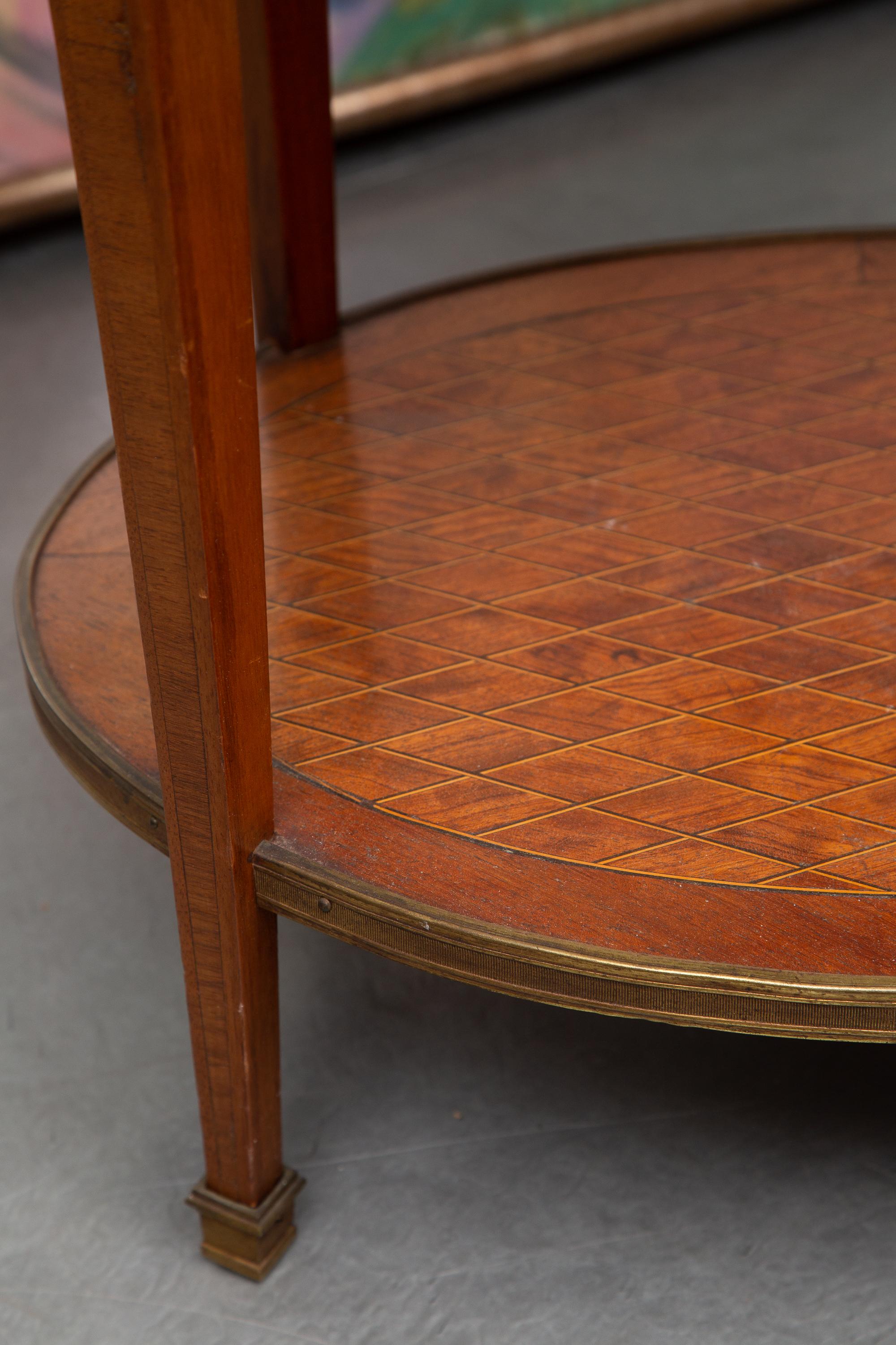 19th Century Mahogany Louis XVI Side Table with Marble Top For Sale 2