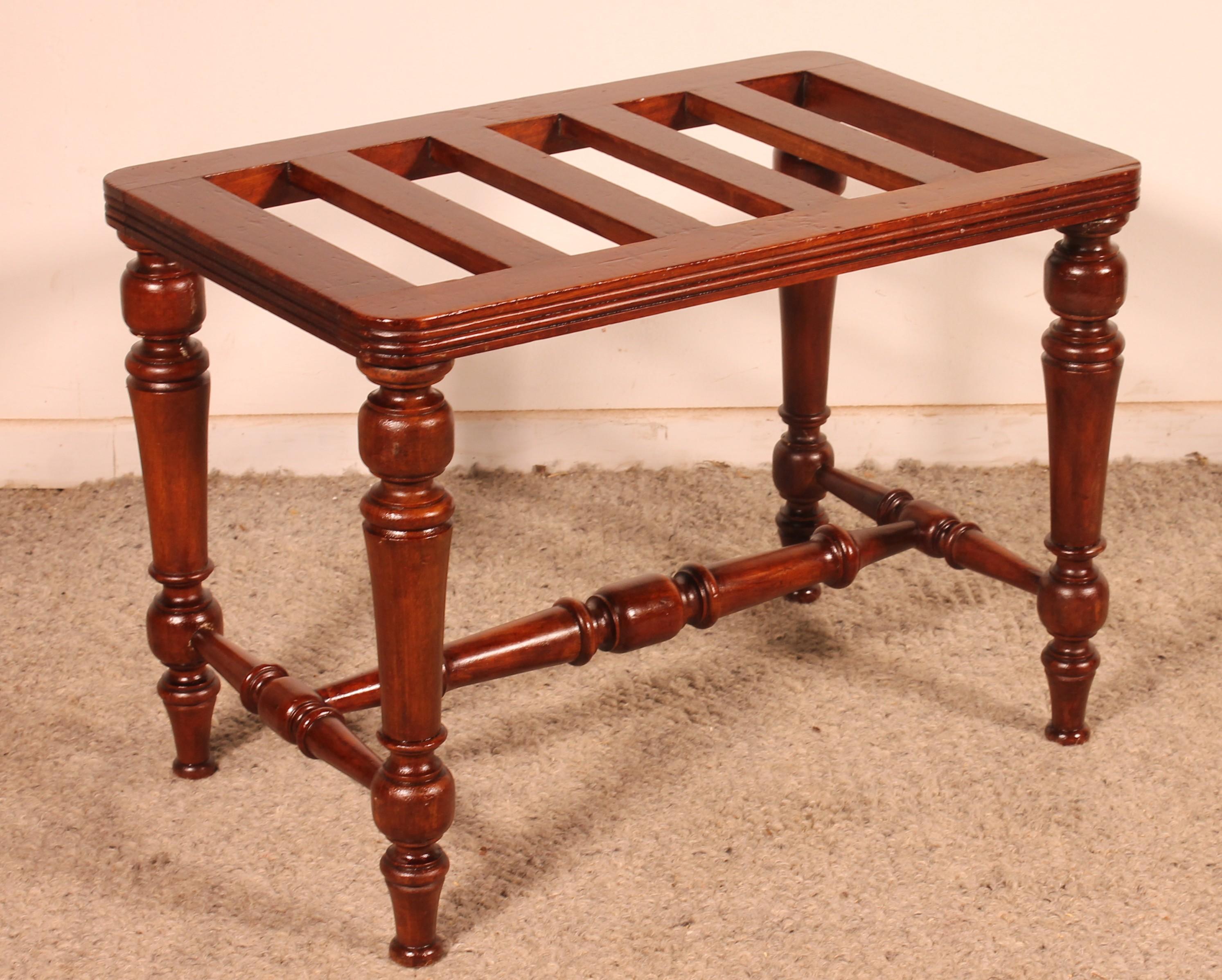 Victorien Porte-bagages en acajou du XIXe siècle en vente