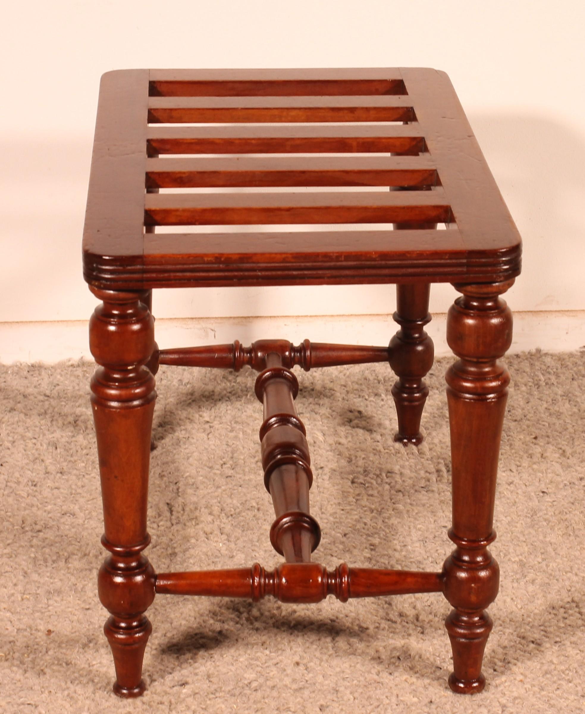 Porte-bagages en acajou du XIXe siècle Bon état - En vente à Brussels, Brussels