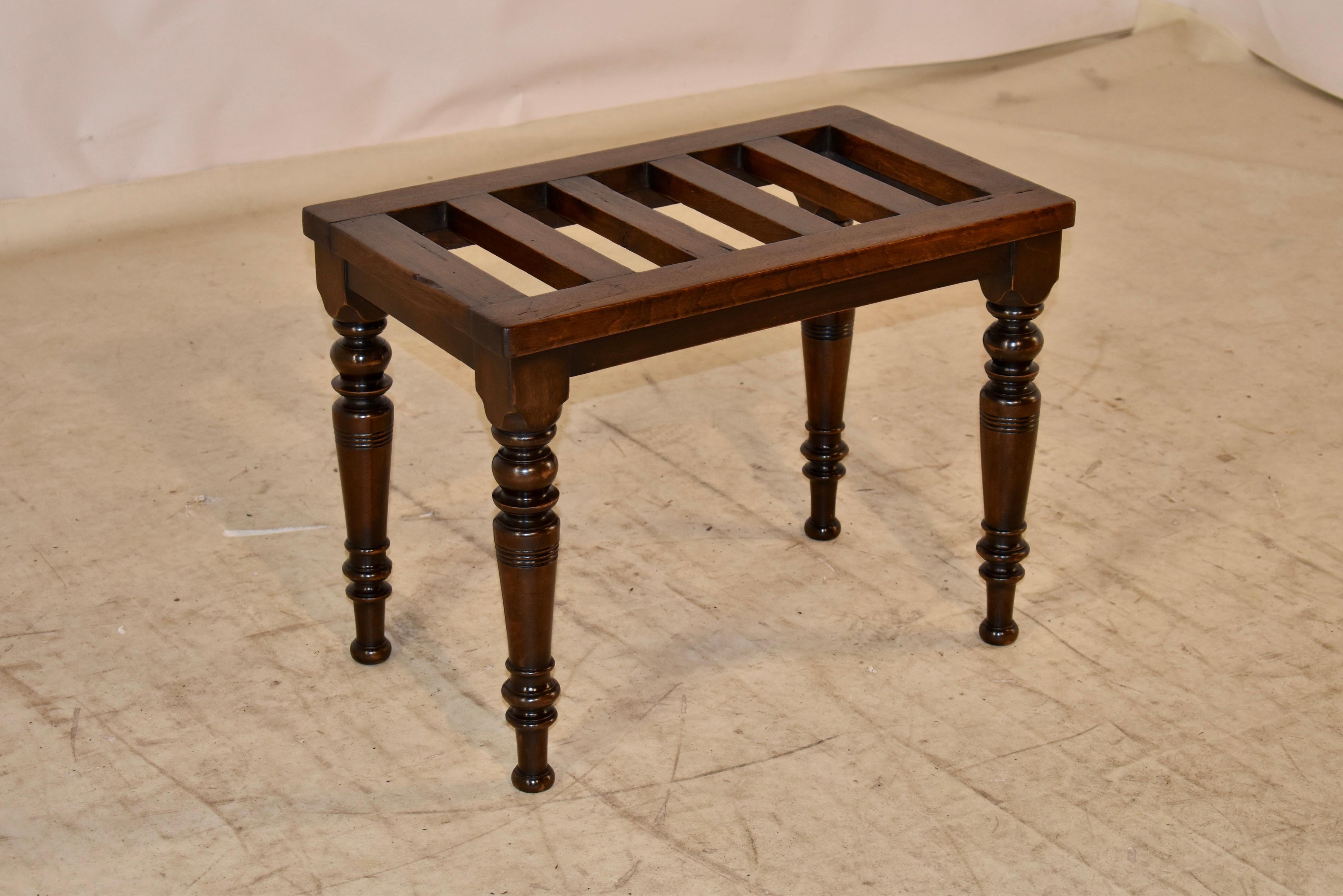 Victorian 19th Century Mahogany Luggage Stand For Sale
