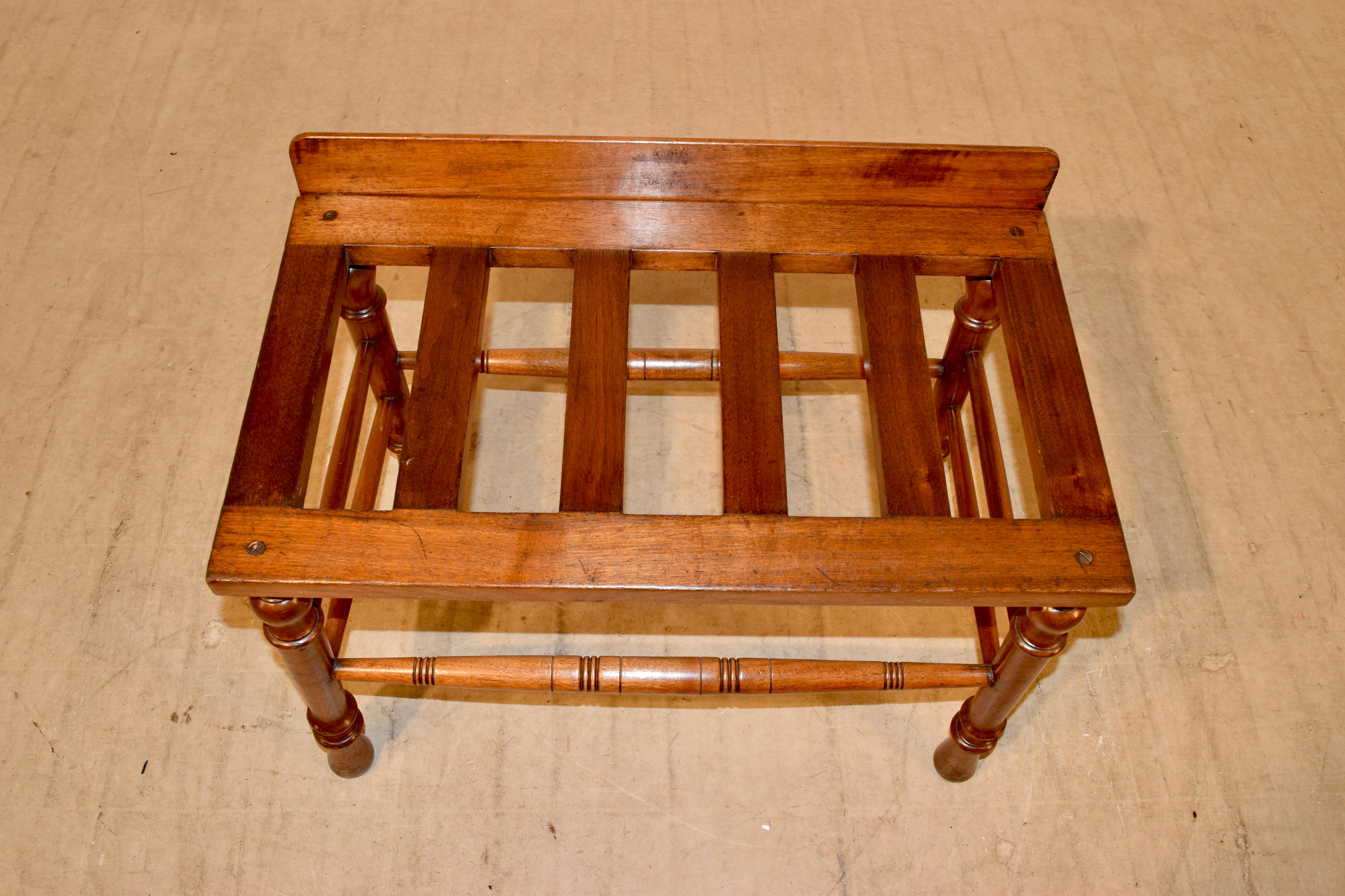 19th Century Mahogany Luggage Stand For Sale 1