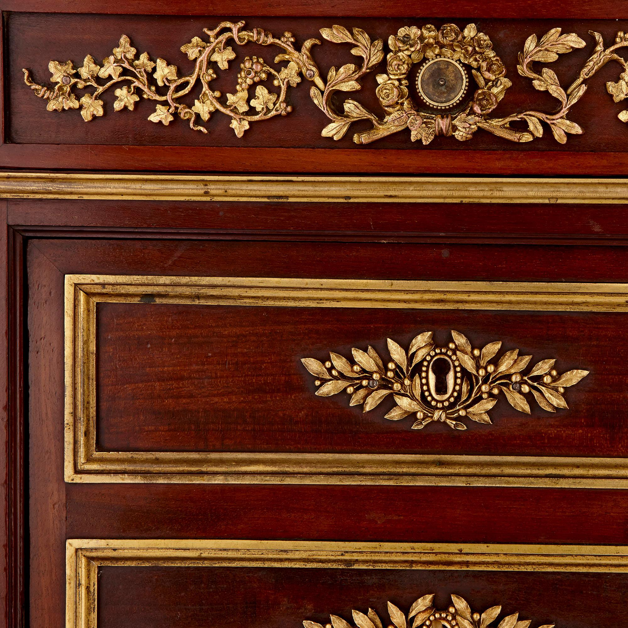 19th Century Mahogany, Marble and Gilt Bronze Cabinet In Good Condition In London, GB