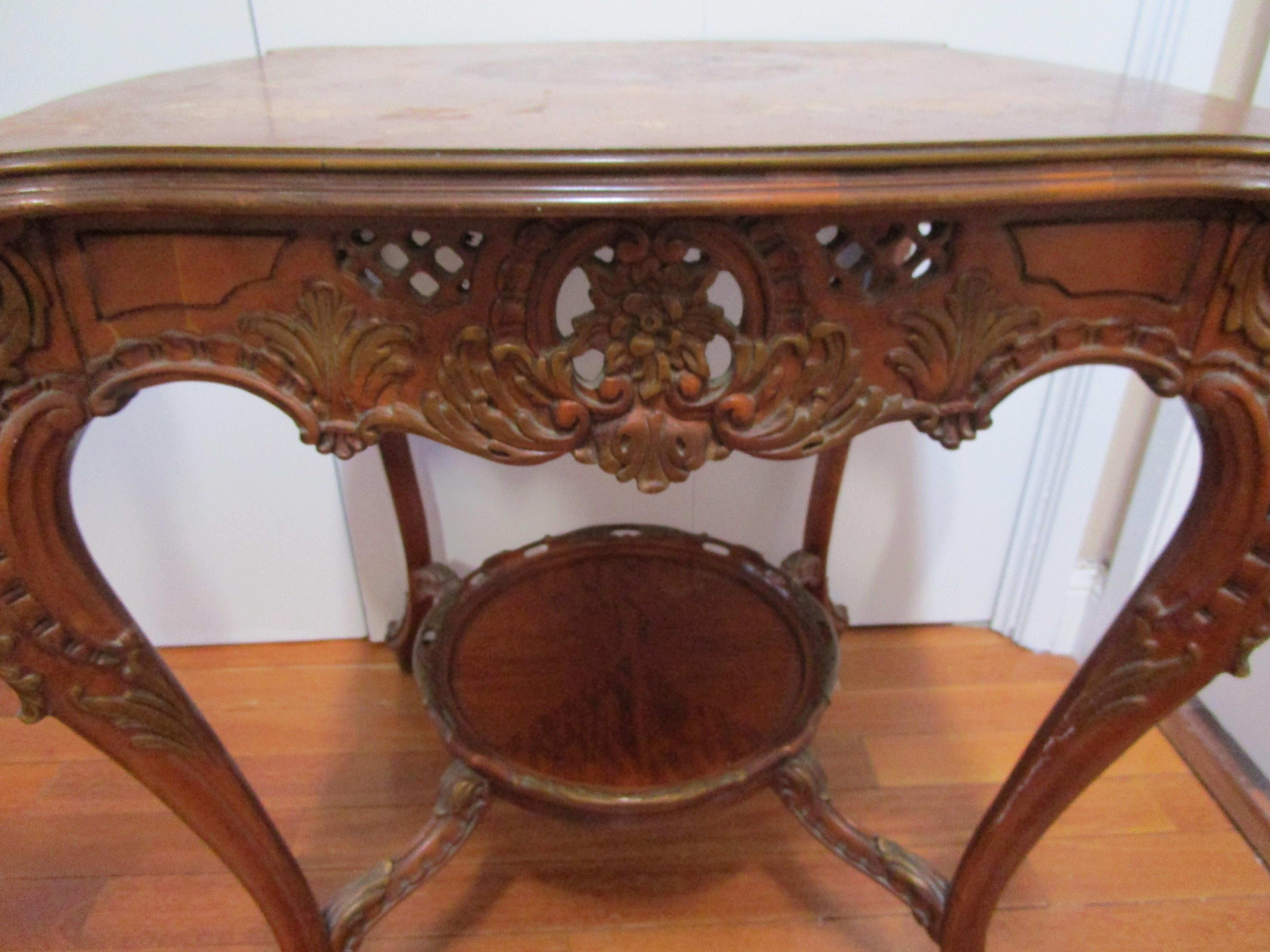 19th Century Mahogany Marquetry Card or Occasional Table  For Sale 3