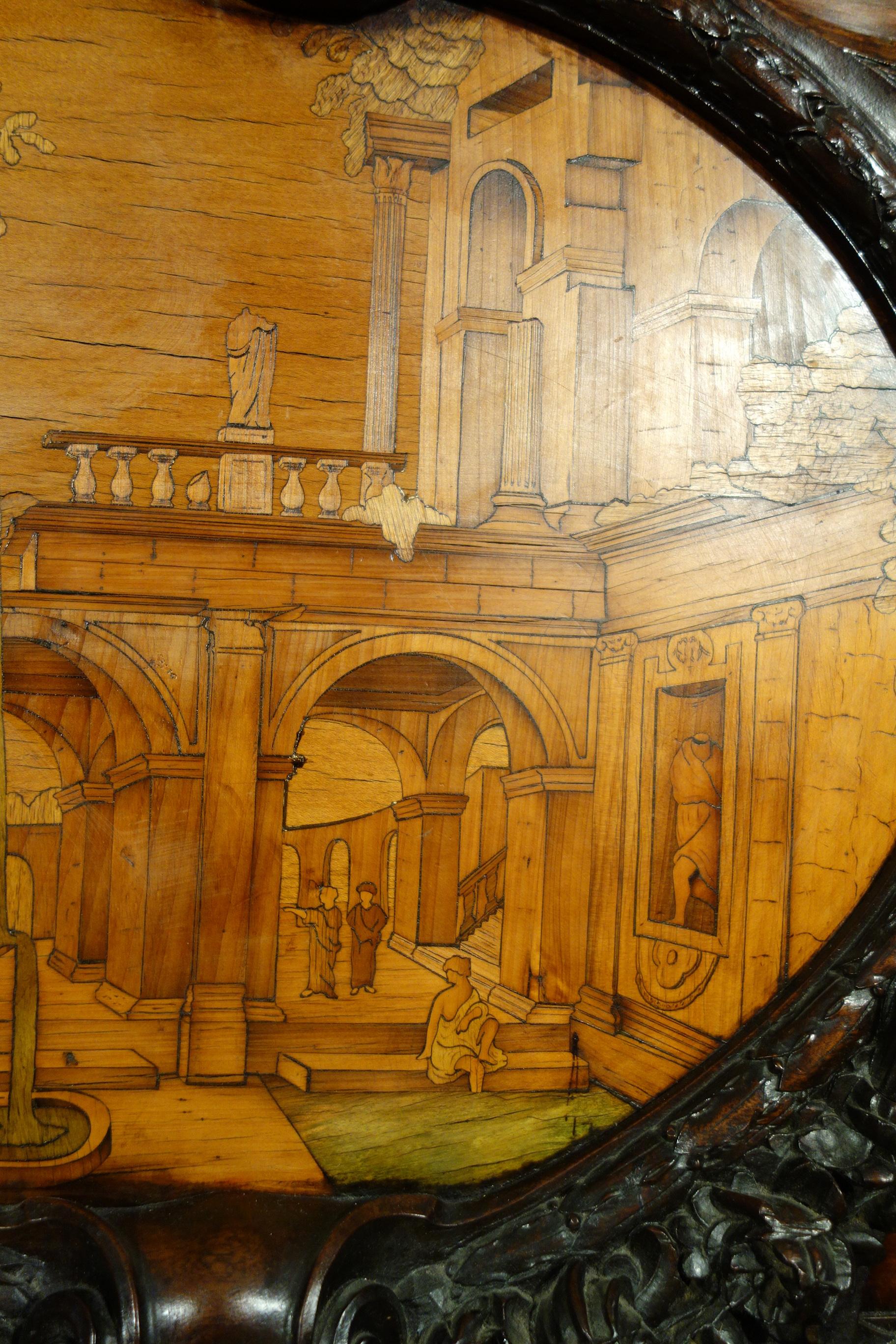 19th Century Mahogany & Marquetry Dresser with Medallion of Giovanni Maffezzoli For Sale 5