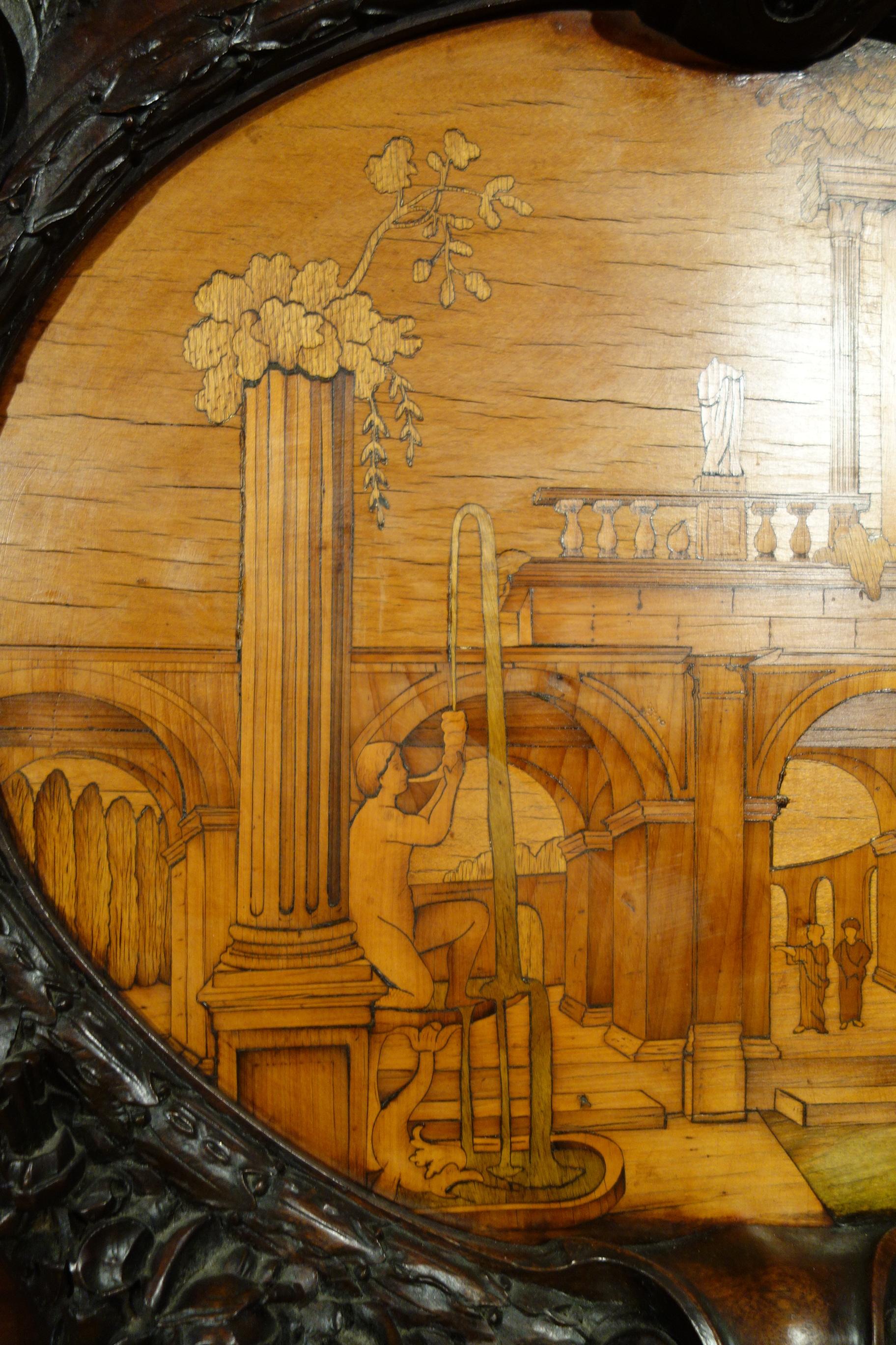 19th Century Mahogany & Marquetry Dresser with Medallion of Giovanni Maffezzoli 4