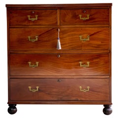 19th Century Mahogany Military Campaign Chest of Drawers circa 1850 No: 22