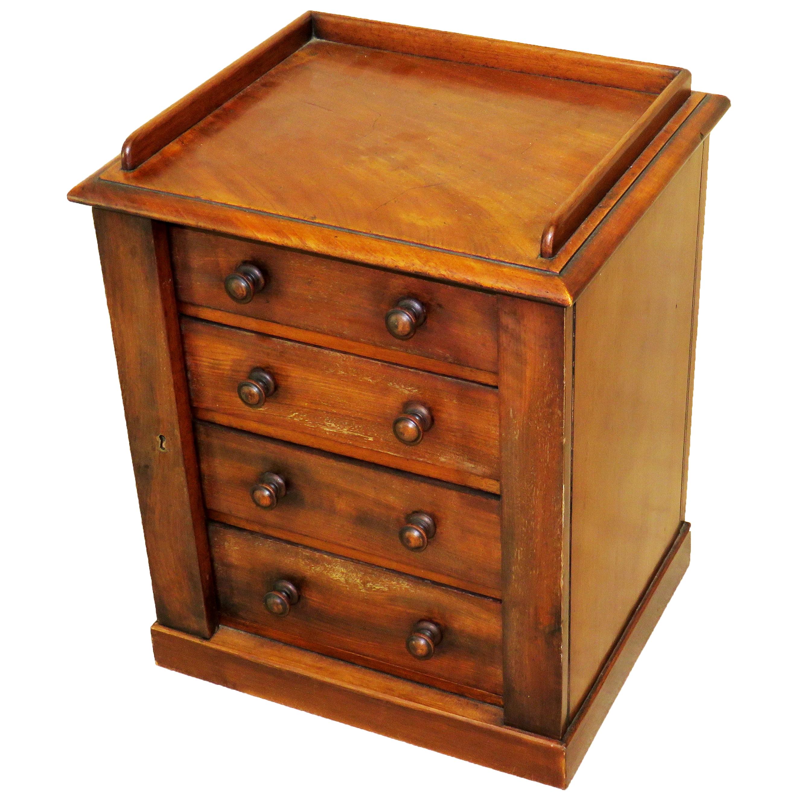 19th Century Mahogany Miniature Wellington Chest For Sale