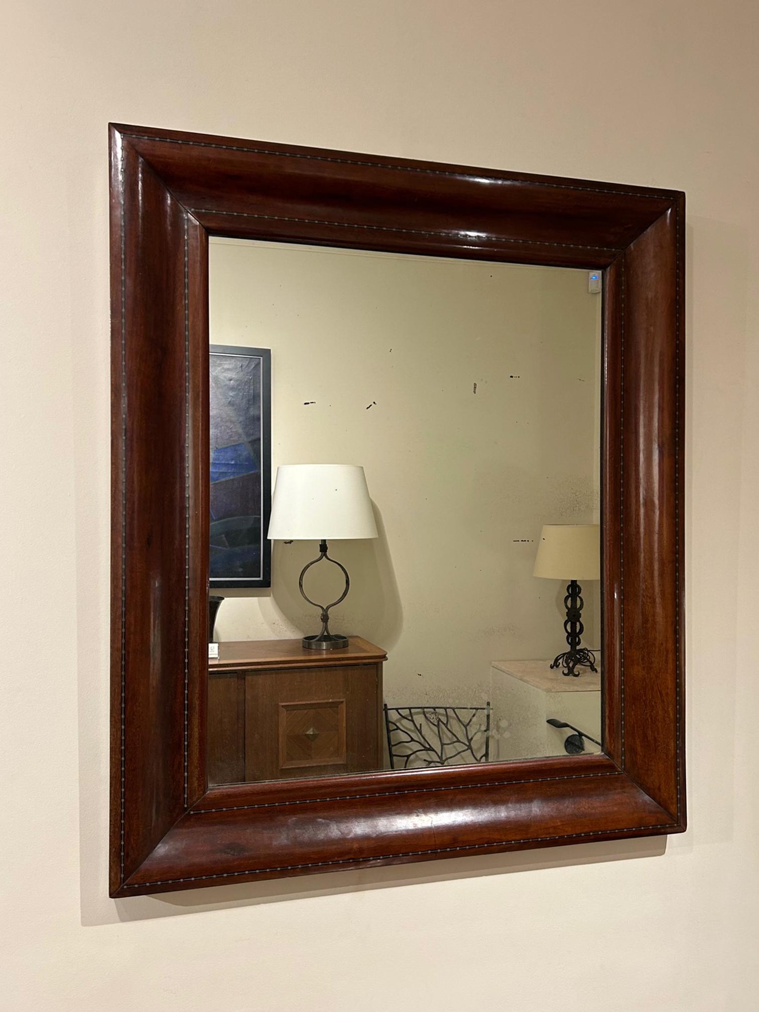 Spanish 19th Century Mahogany Mirror For Sale