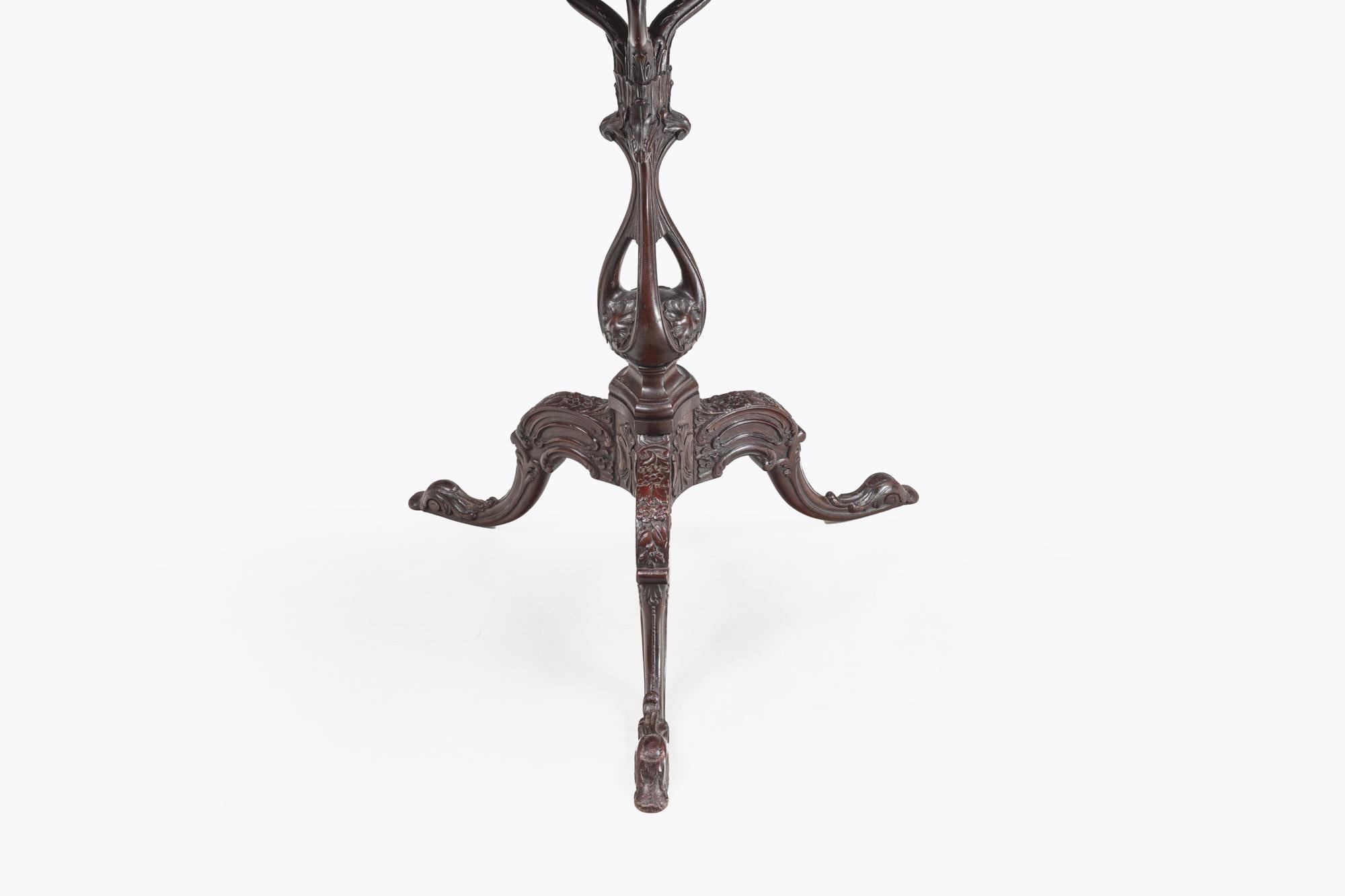 European 19th Century Mahogany Occasional Table For Sale