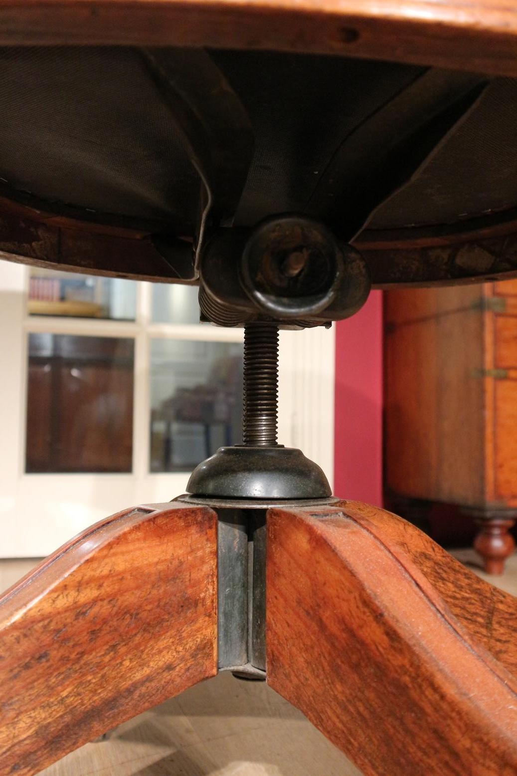 19th Century Mahogany Office Chair 4