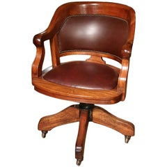 Chaise de bureau en acajou du 19e siècle