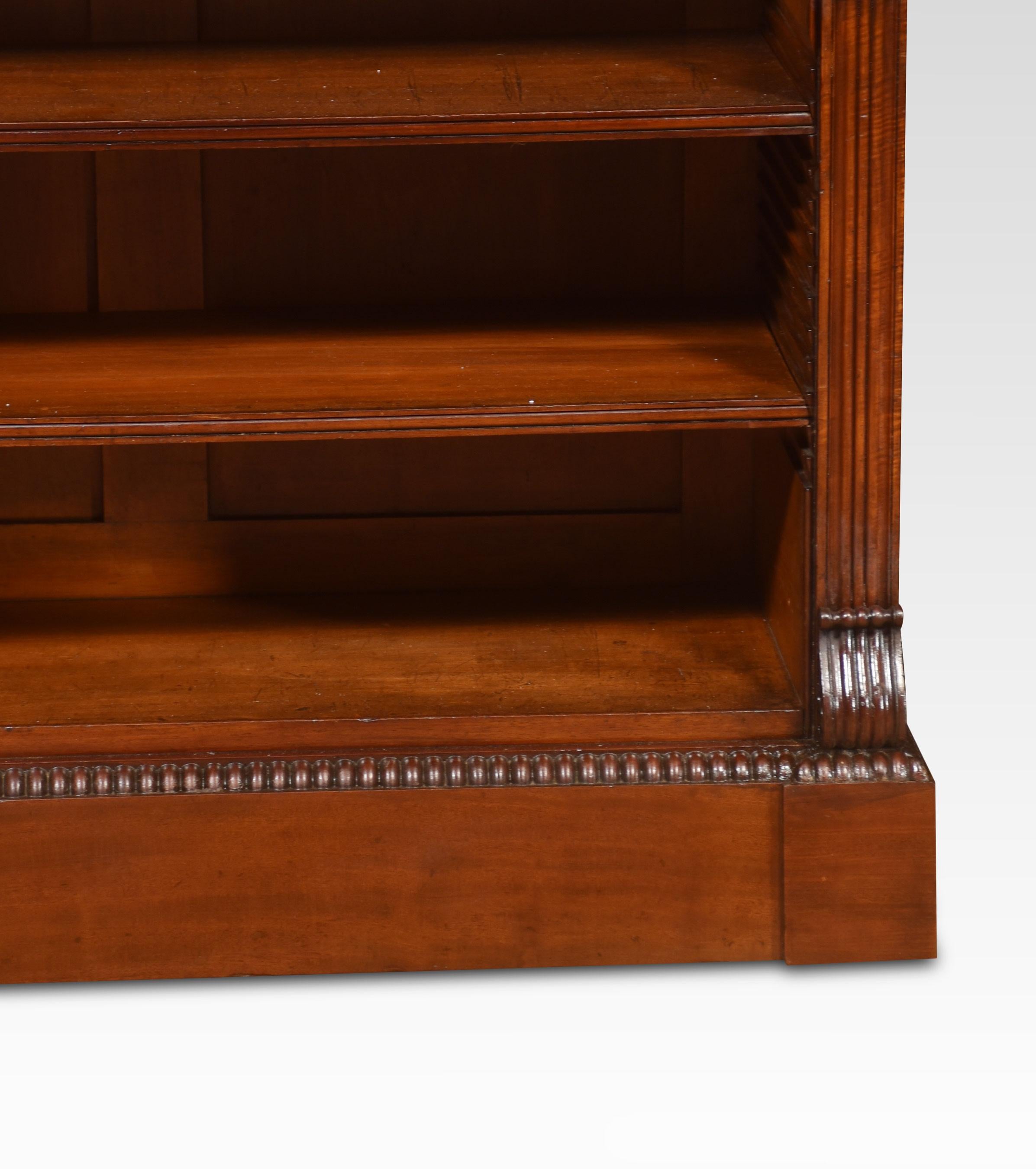 British 19th Century Mahogany Open Bookcase
