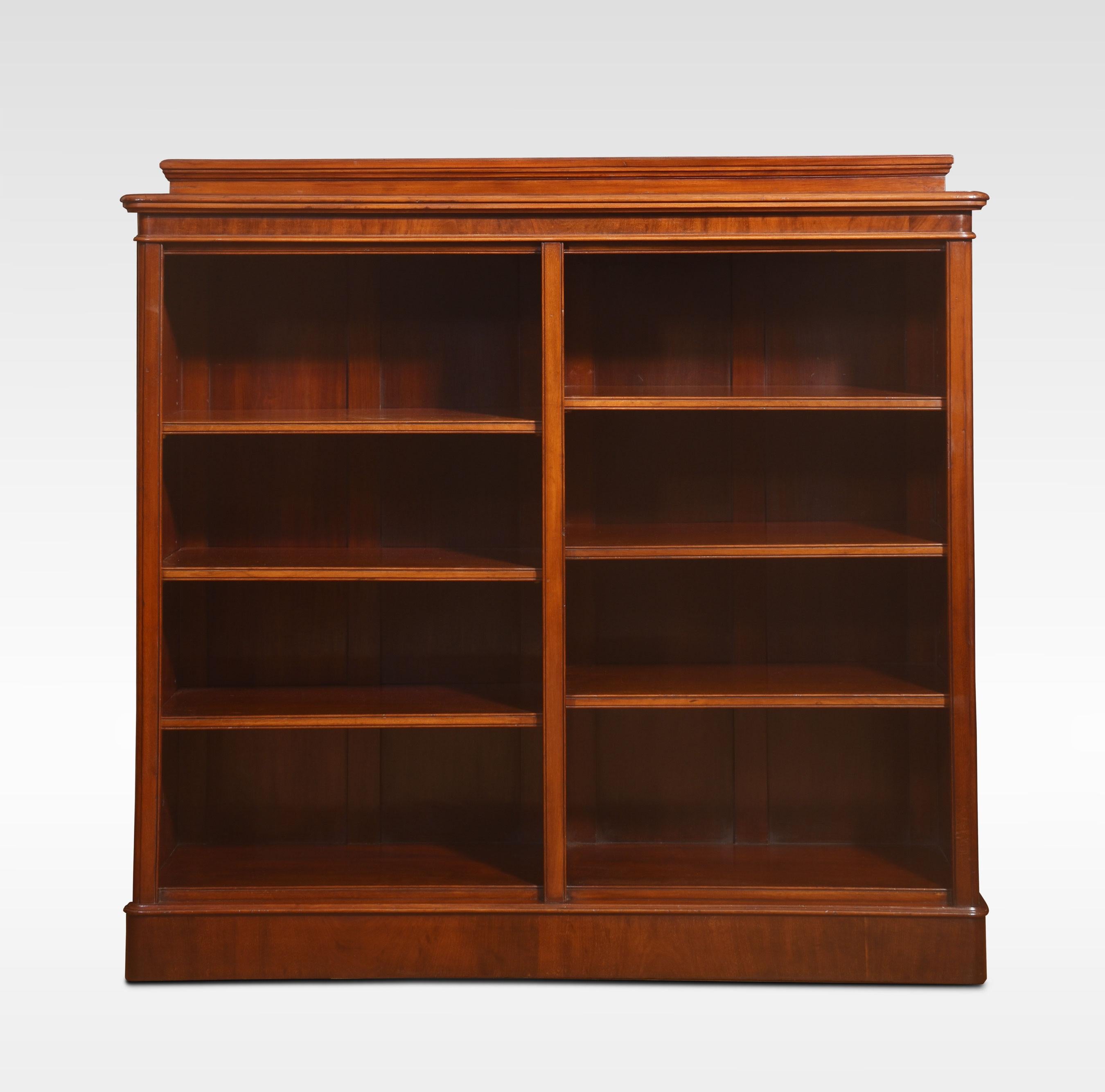 Wood 19th century mahogany open bookcase For Sale