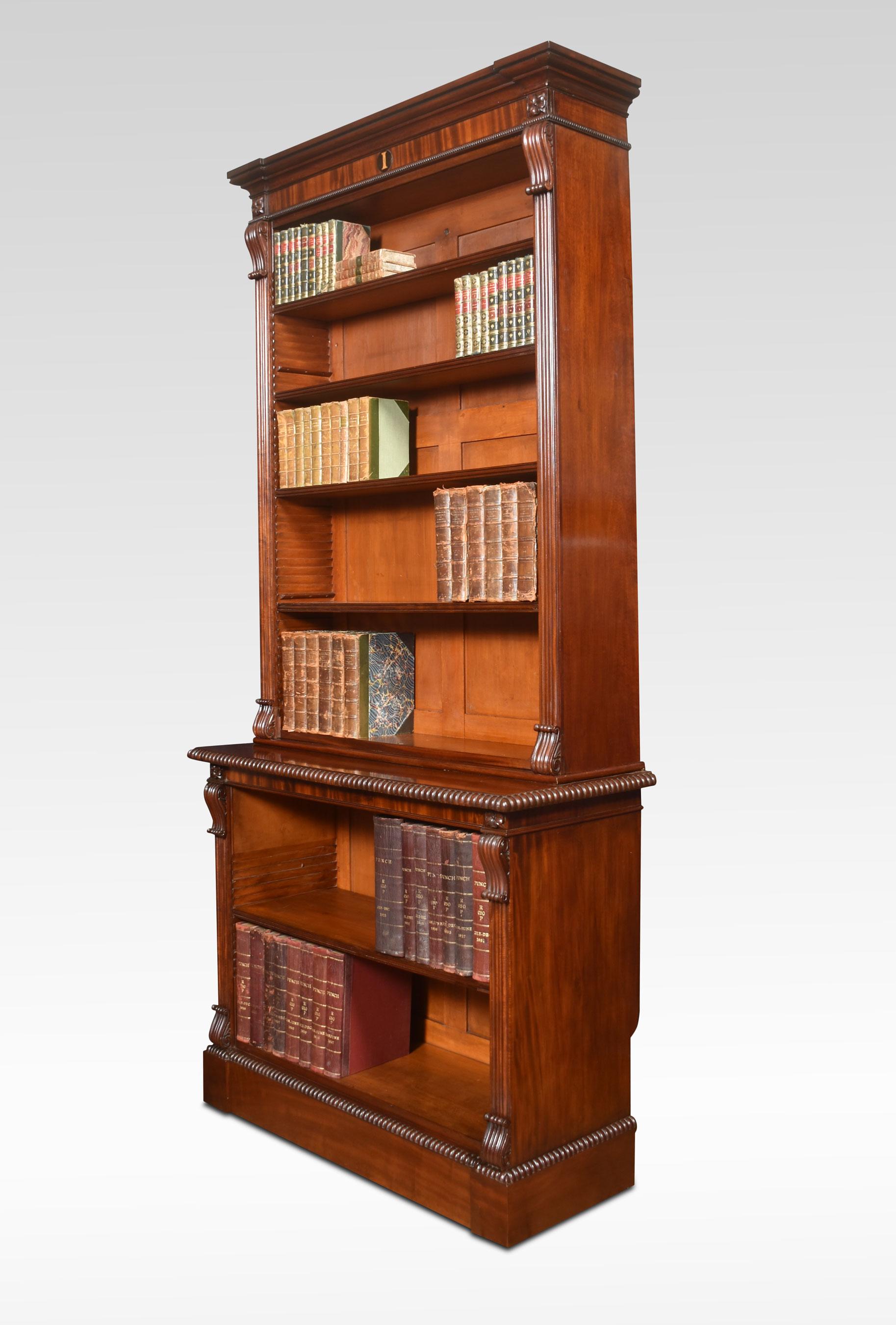 19th Century Mahogany Open Bookcase For Sale 2