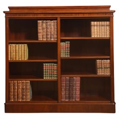 Antique 19th century mahogany open bookcase