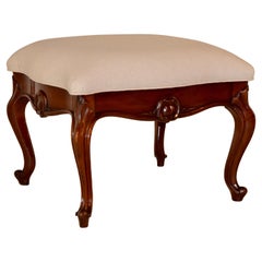 Otomana de caoba del siglo XIX