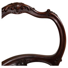 Paire de chaises Louis-Philippe en acajou du XIXe siècle, avec assises en rotin