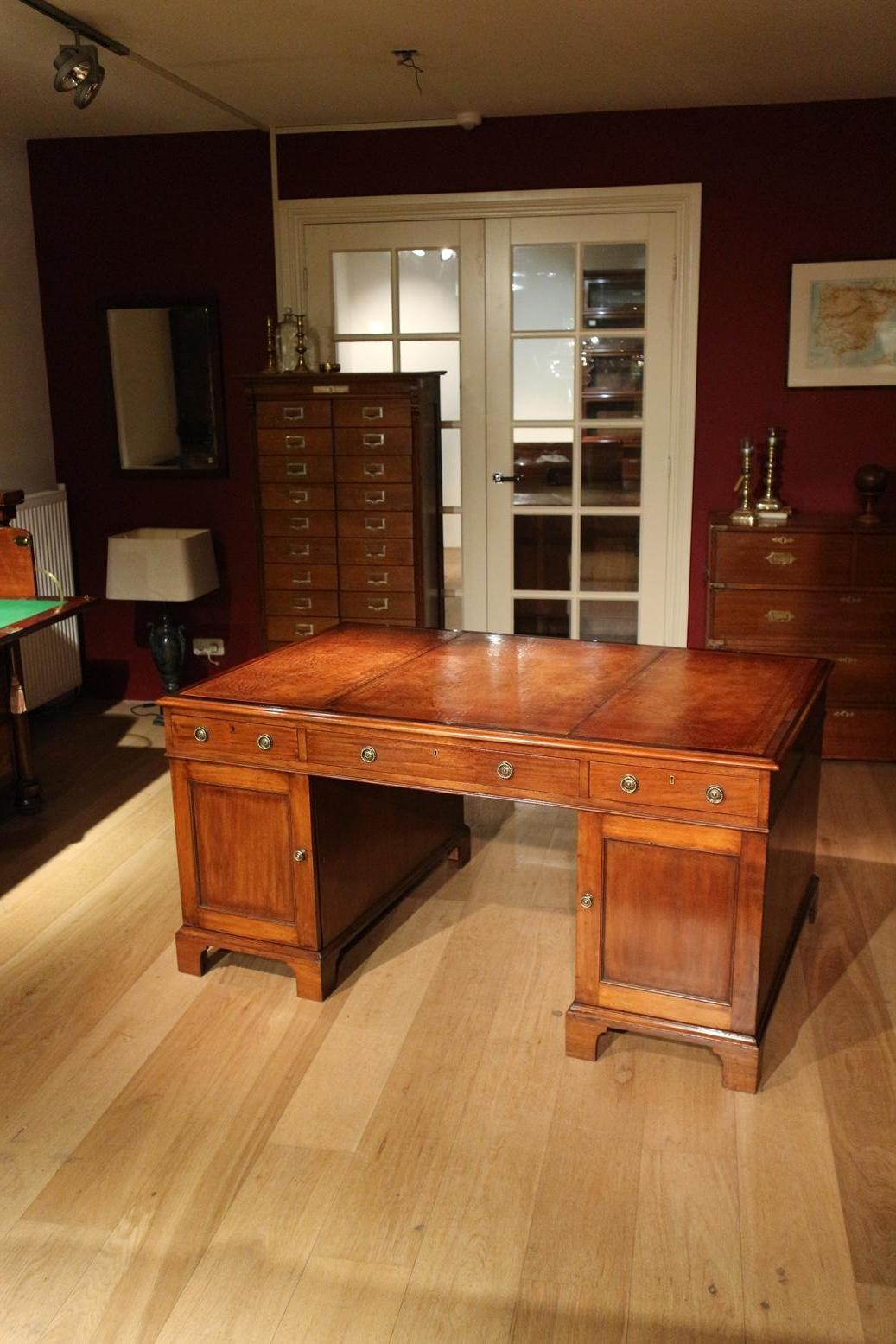 19th Century Mahogany Partners Desk 5