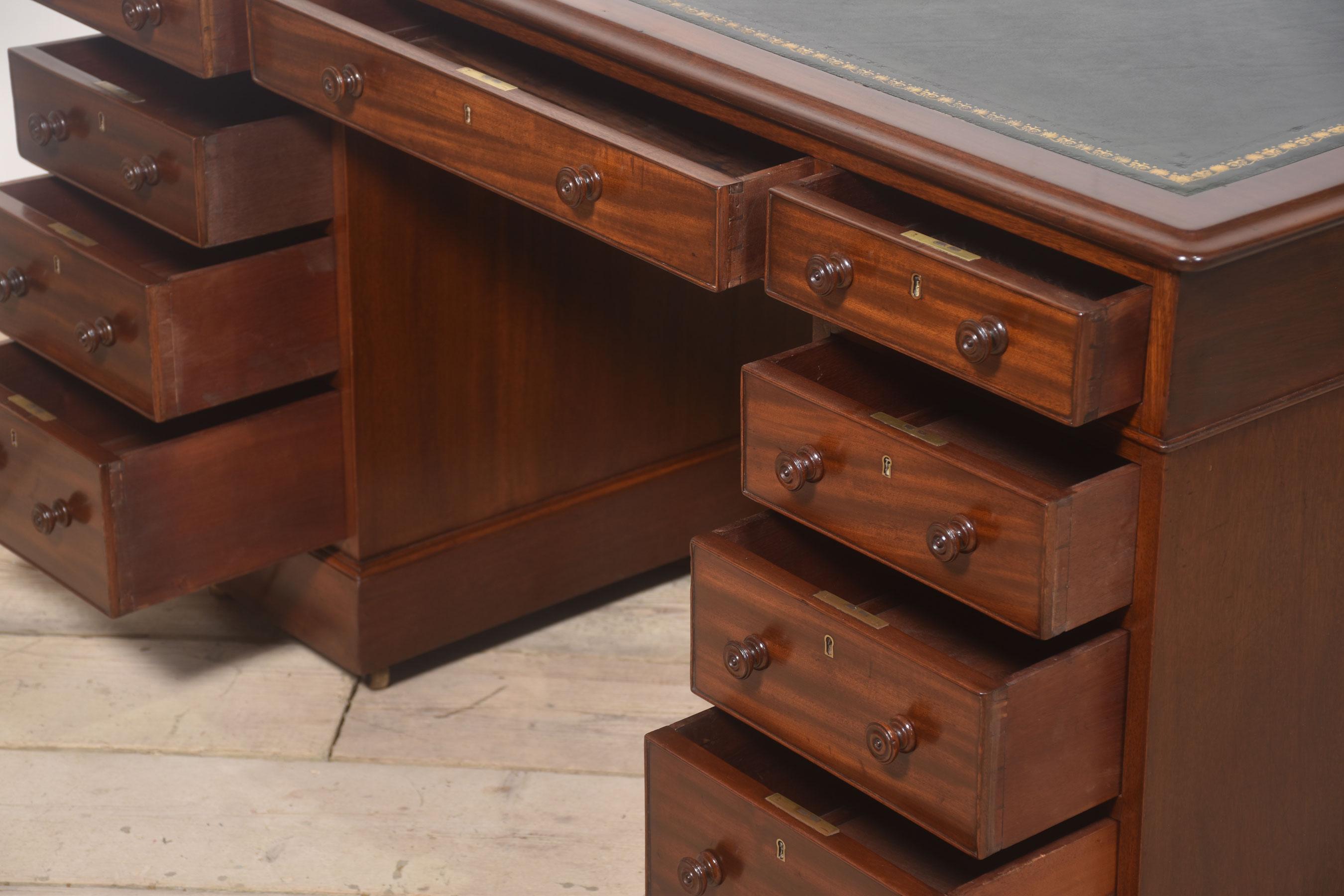 19th century mahogany partners desk 4